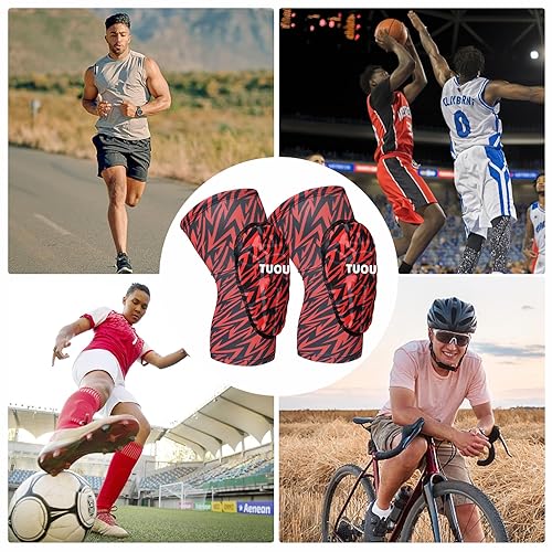 Miniatura 10 de TUOY Rodilleras de compresión acolchadas para rodilla - Tallas para jóvenes y adultos (1 par)