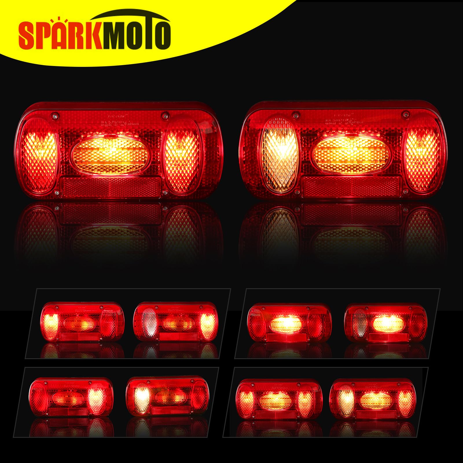 Kit Fanali Posteriori Rimorchio 13 Poli Con Cablaggio Cavo 5.5 m Spina 13 Poli,Set Di Luci Rimorchio 13 Pin Con Cavo Connettore Baoionetta