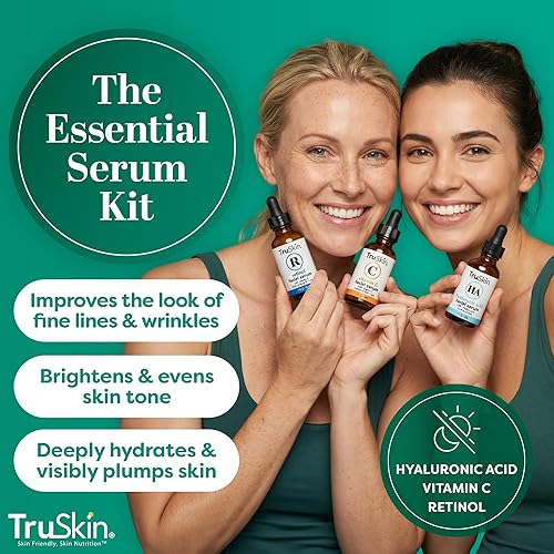 Miniatura 2 de TruSkin Face Serum Trio – Vitamin C, Retinol & Hyaluronic Acid Anti-Aging Serums for Face – AM, PM & All-Day Skincare Routine – Brightening,
