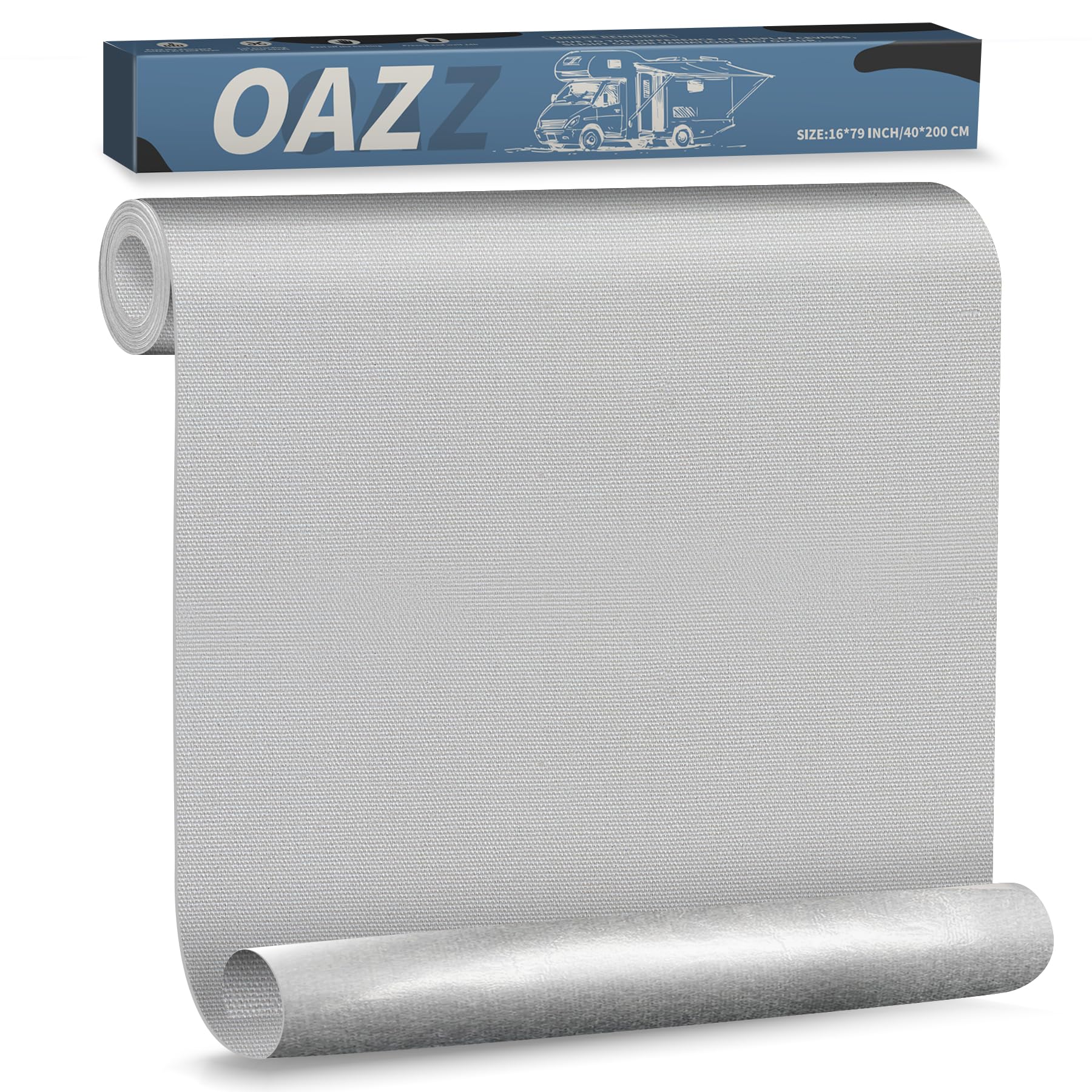 OAZ 16 x 79 inch Canvas Repair Patches Canvas Fabric Patch Self-Adhesive Fabric Repair Tape Waterproof Outdoor Gear Patch Kit for Boat Cover Awning