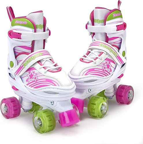 Miniatura 8 de XinoSports - Patines ajustables para niños y niñas con ruedas iluminadas (de 5 a 20 años) - Patines con ruedas iluminadoras