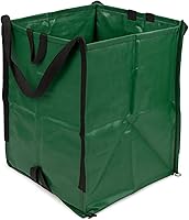 DURASACK 48-Gallon Heavy Duty Reusable Lawn Leaf Bags - Self-Standing Yard Waste Garbage Can with Reinforced Handles, Green