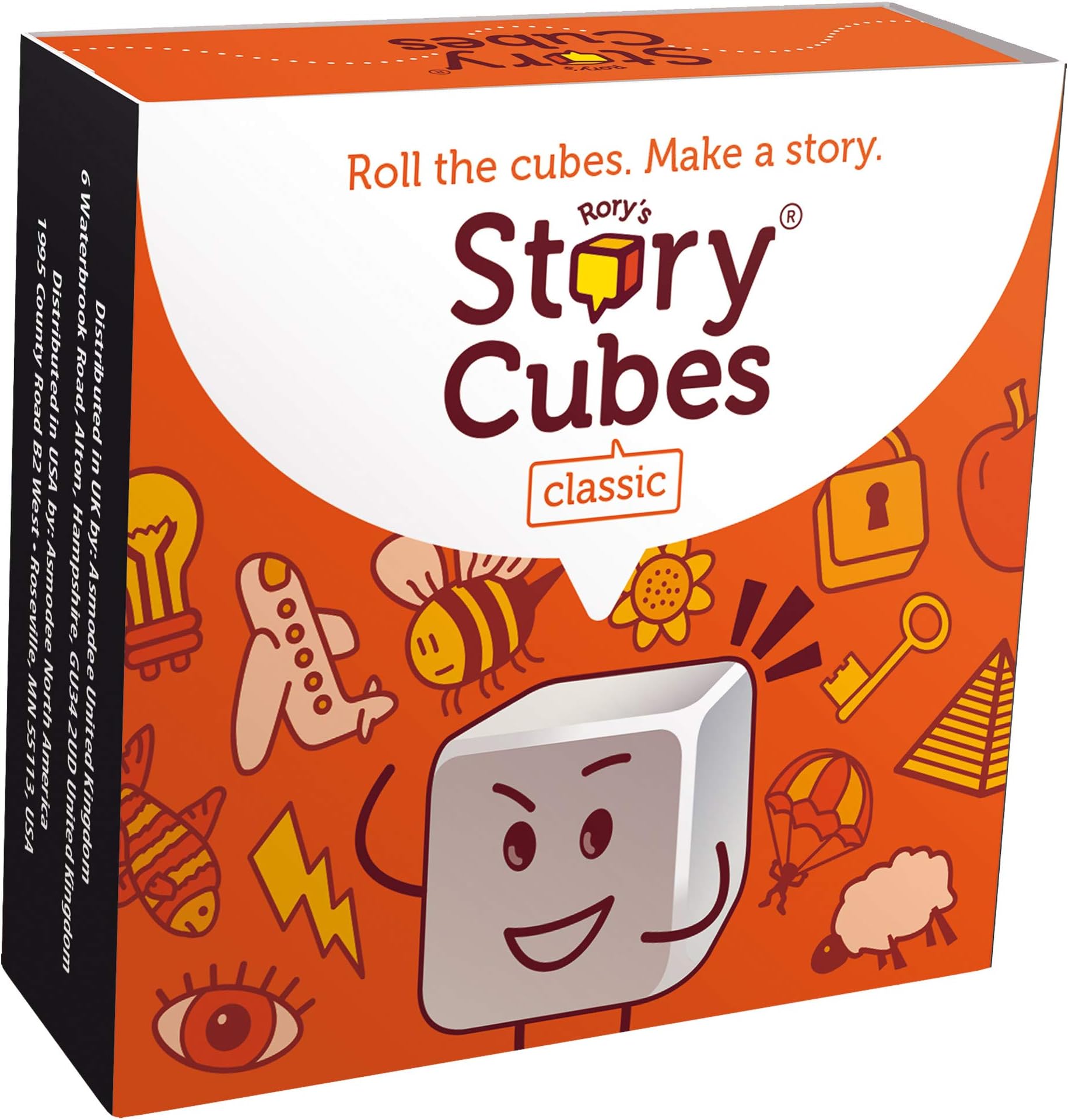 Rory's Story Cubes Classic (Box) - Creative Storytelling Dice Set in a Magnetic Box! Fun Family Game for Kids & Adults, Ages 6+, 1+ Players, 10 Minute Playtime, Made by Zygomatic