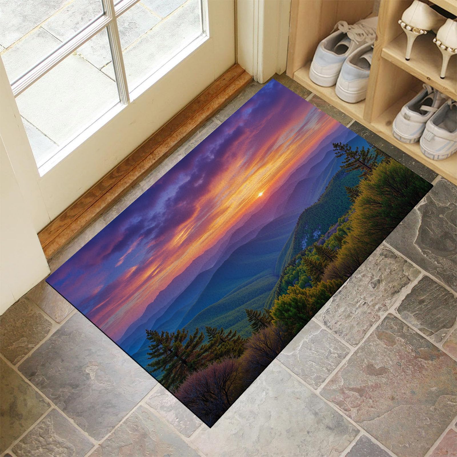 Paillasson réalisme naturel Great Smoky Mountains tapis d'entrée haut de gamme