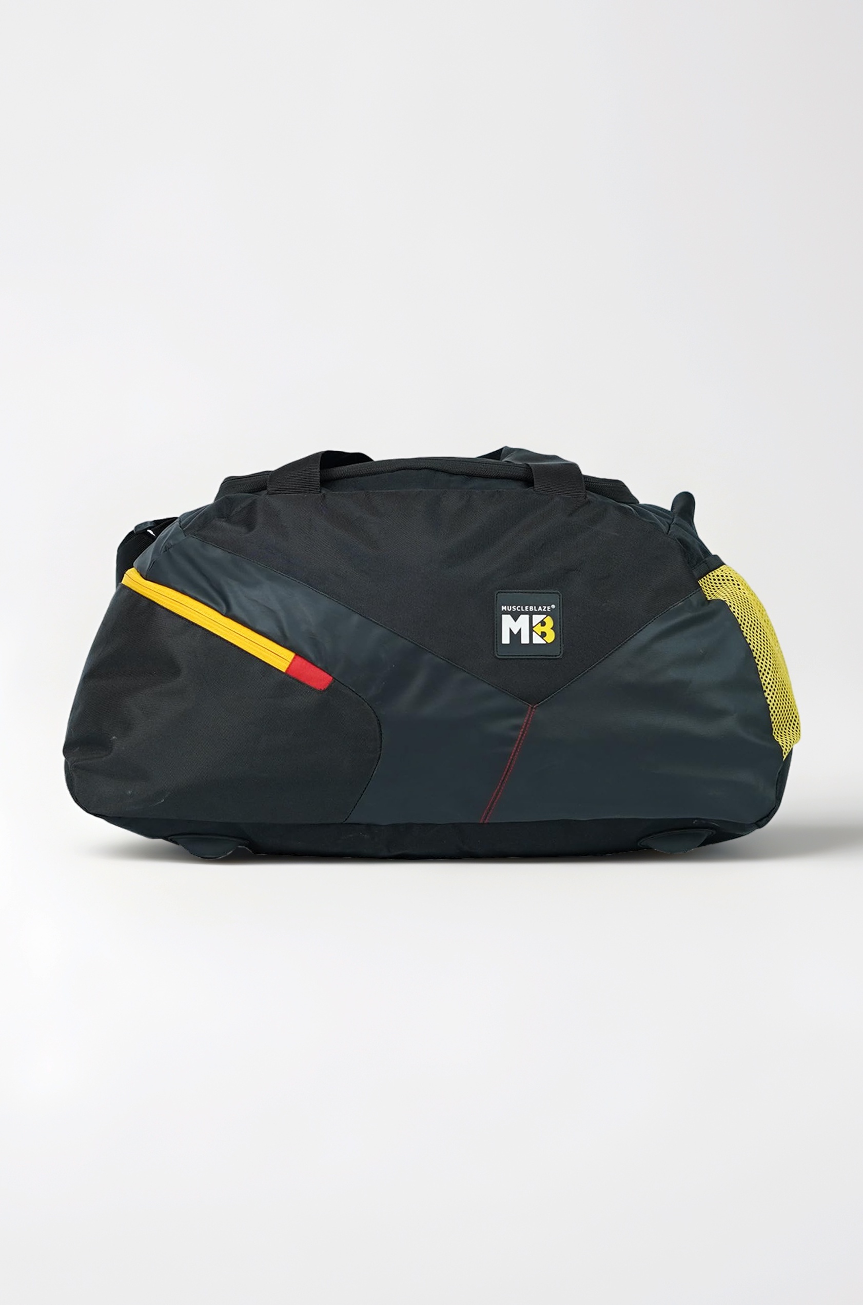 Training Bag with Shoe Compartment, Gym Bag (Black, 45L) | Duffle Bag for Gym & Travel