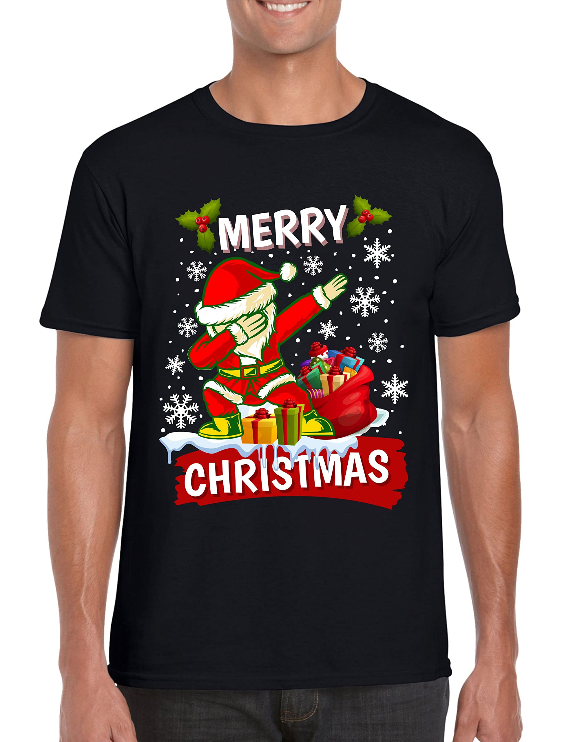 GenericMerry Christmas Santa Dab T-Shirt Funny X-mas Dabbing Santa Claus Kids Boys Girls Men Women Adults Unisex Tee Top