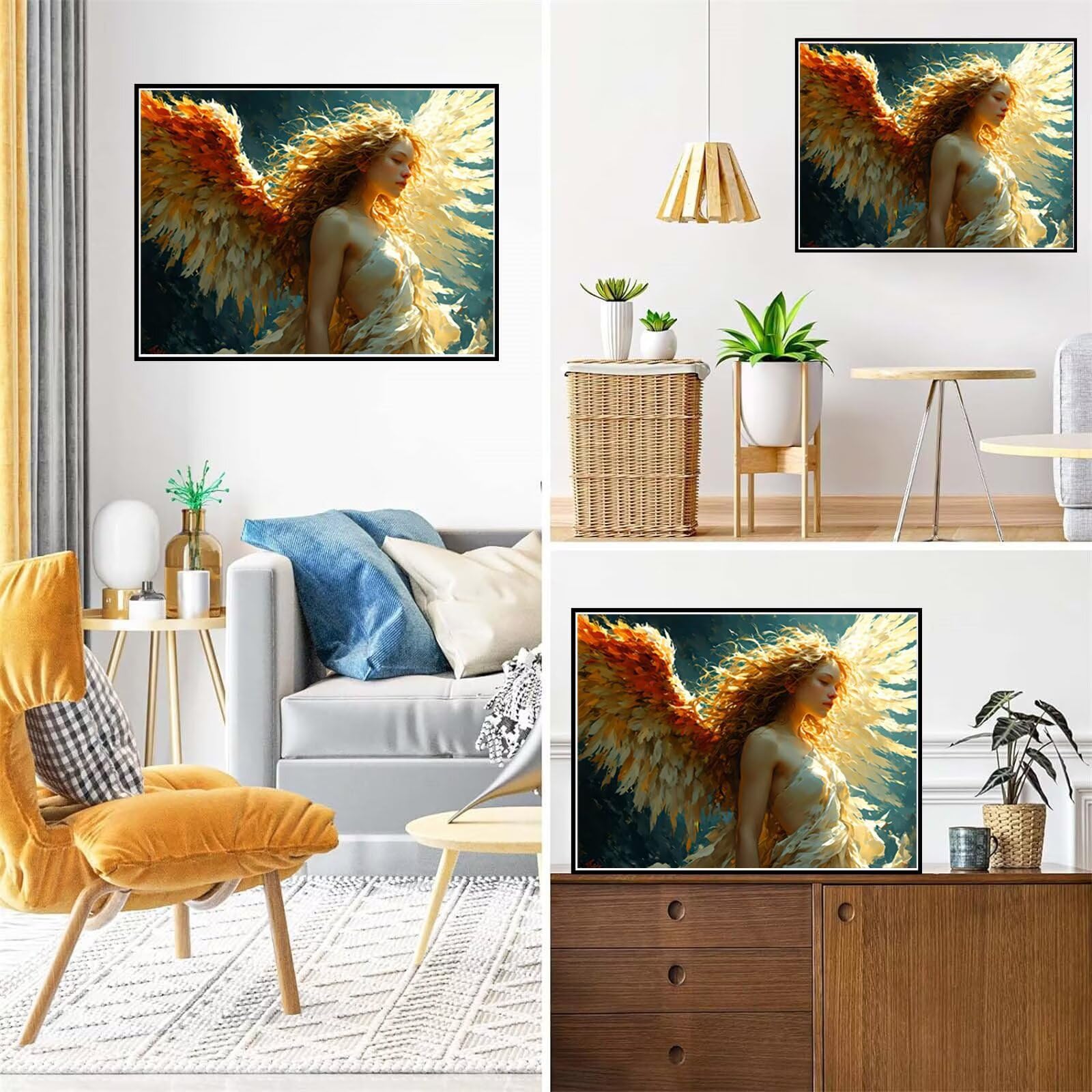 Diamond Painting Kit Completo Ángel, Pintura Diamante 90 x 130 cm, B-44