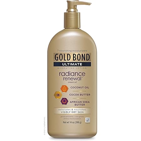 Amazon Com Crema Con Aceite Gold Bond Ultimate Radiance Renewal 14 Oz Belleza Y Cuidado Personal