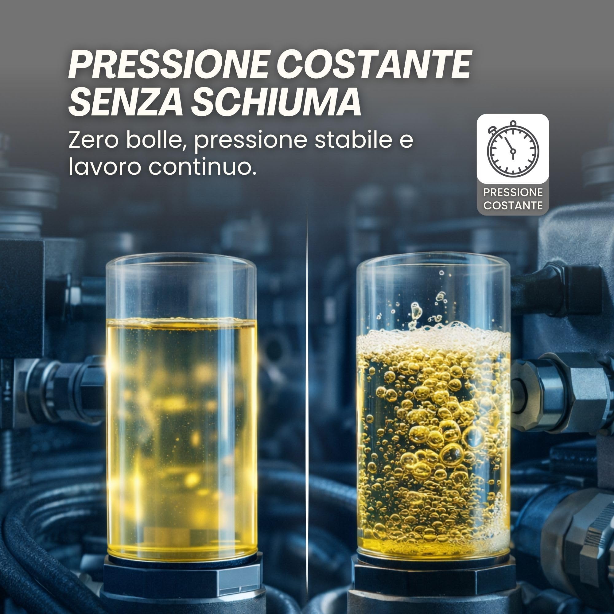 Olio idraulico ISO VG 46 HLP 1L Lubrificante per Carrelli elevatori, Spaccalegna, Pompe idrauliche, Transpallet e Pistoni rlevata Protezione dalla Ruggine Antiossidante Antischiuma