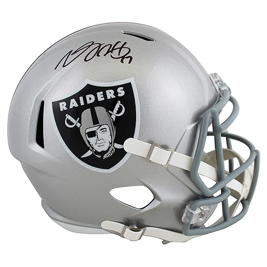 Raiders Davante Adams Authentic Signed Full Size Speed Rep Helmet BAS Witnessed