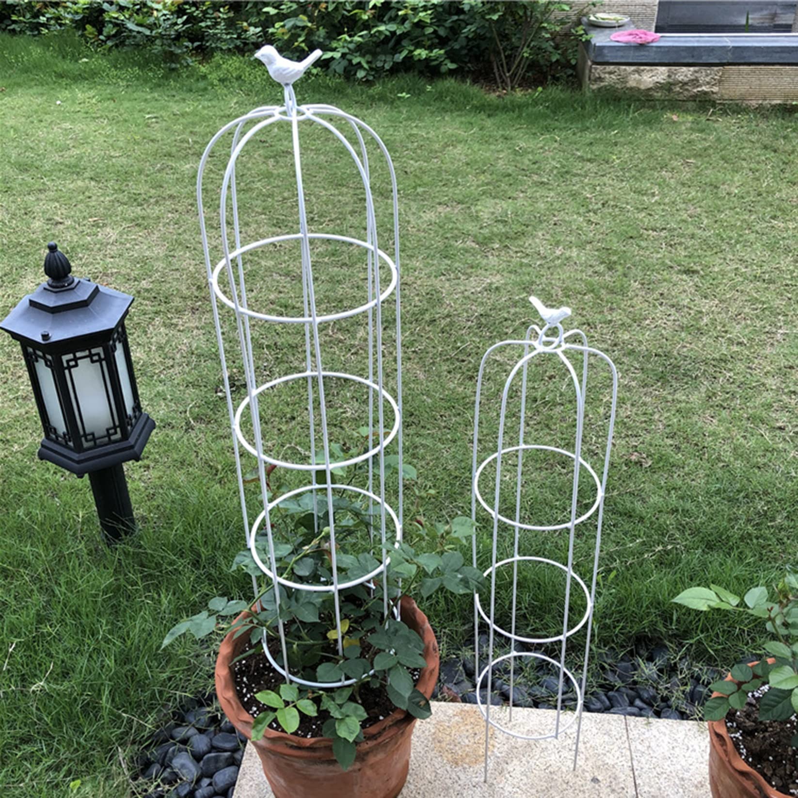 2 Pièces Tuteur Colonne de Jardin Obélisque Pieu Tuteur Plante Tuteurs Plantes Support Tuteurs Supports pour Plantes Grimpantes et Fleurs,Treillis en métal pour la Maison Jardin,Jardinage et verger