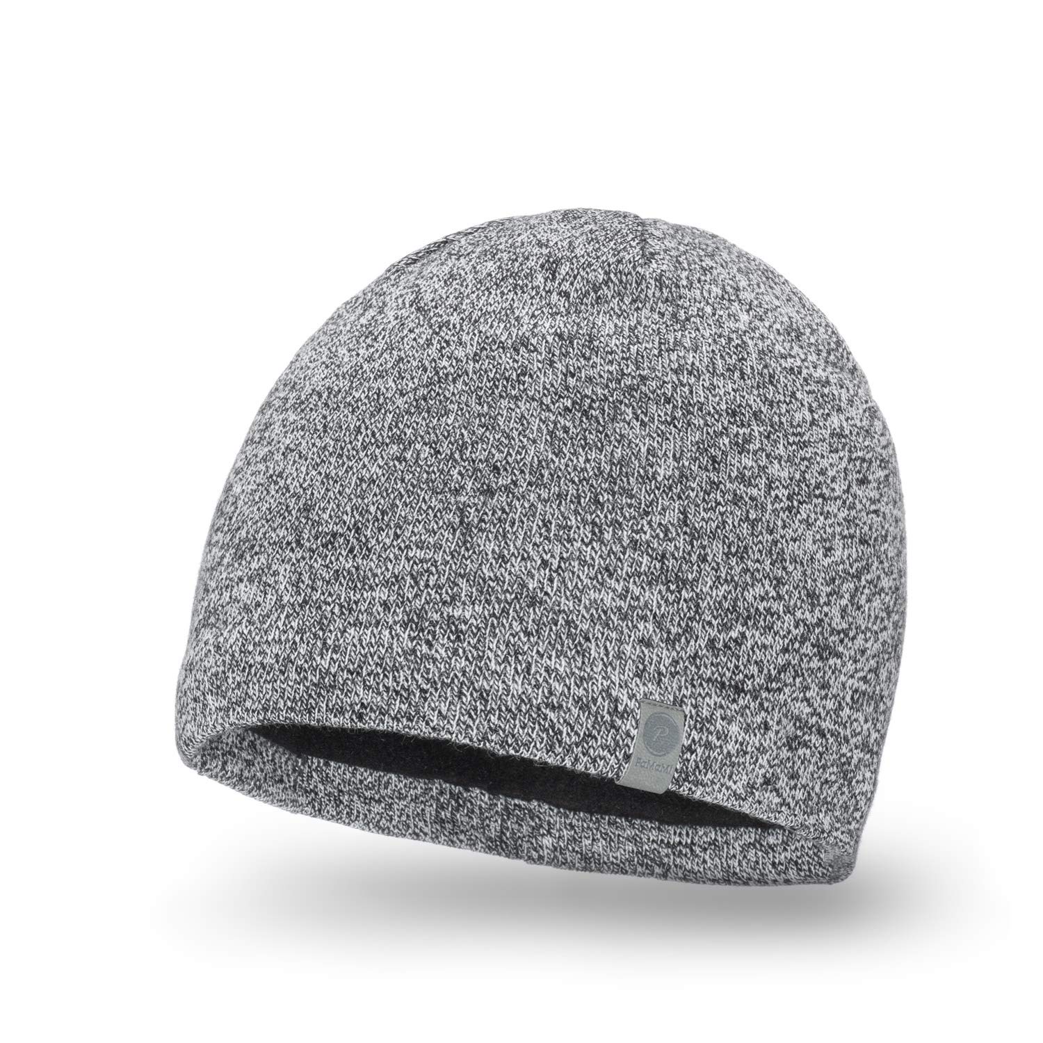 Set invernale da uomo, 3 pezzi (guanti, cappello, sciarpa) | Melange grigio chiaro | Guanti 100% acrilico con funzione touch screen, berretto traspirante e sciarpa calda in maglia