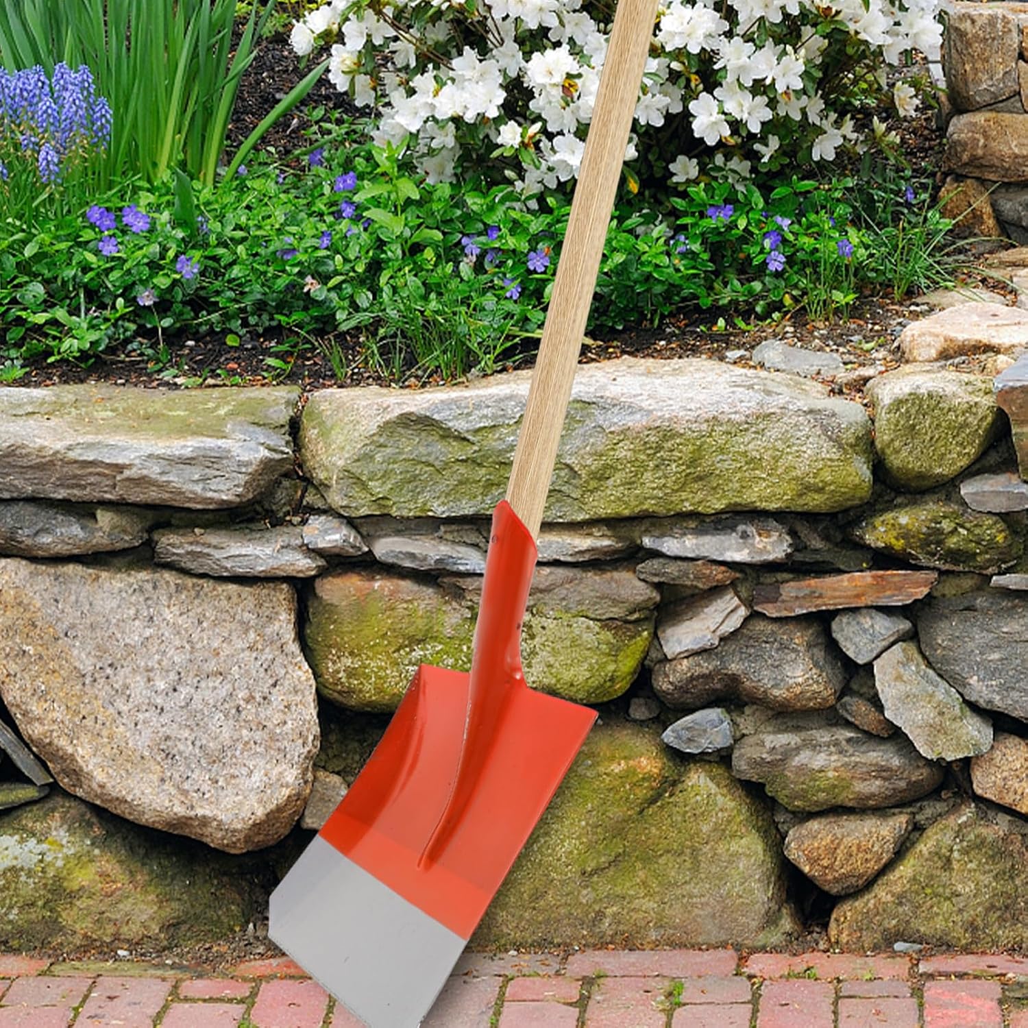 Kisangel Homegrown Gardening Tool Extra-Large Head Square Shovel Replacement Fine Craftsmanship and High Resistance