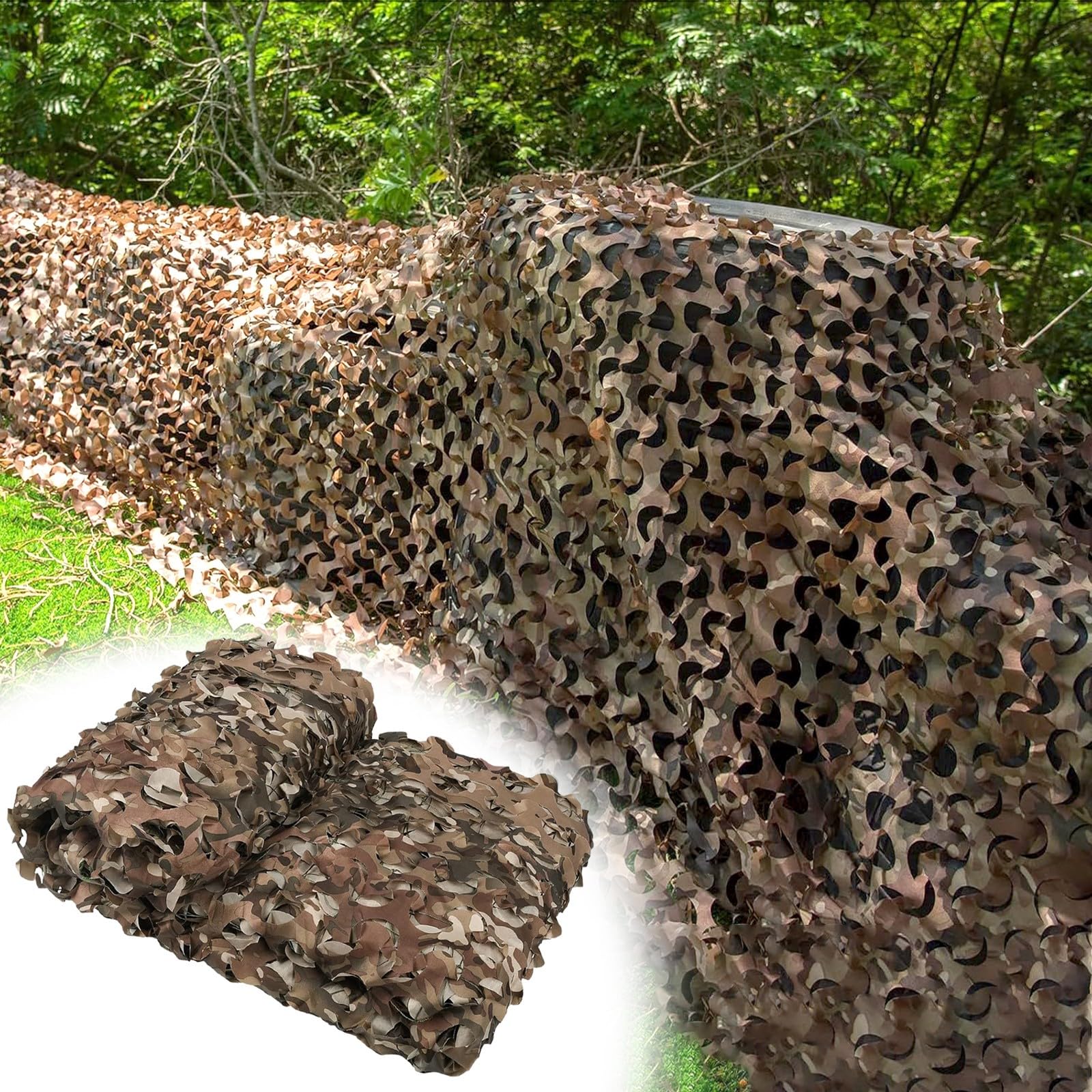 Refugio impermeable Militaryting de 6 x 10 m / 19.6x32.8ft, perfecto para camping, fotografía de vida silvestre, eventos al aire libre, protección UV, fácil instalación, toldo resistente.