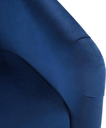 Miniatura 142 de Yaheetech Silla decorativa de respaldo curvo y cuero de imitación, silla de club, elegante sillón de velluda tela sherpa, suave y cómodo relleno,