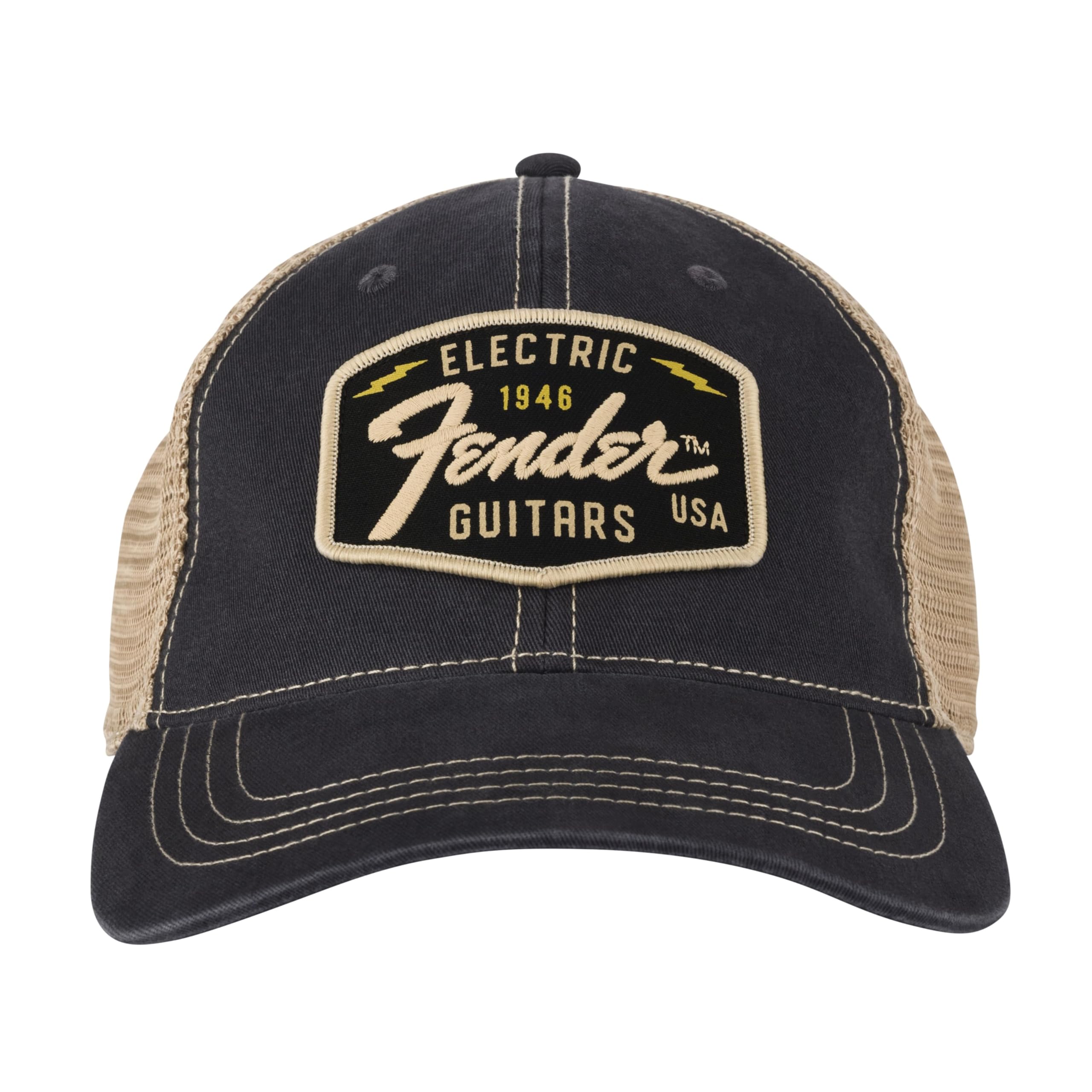 Amazon.com: Fender Transition Logo Patch Hat, Black/Stone One Size