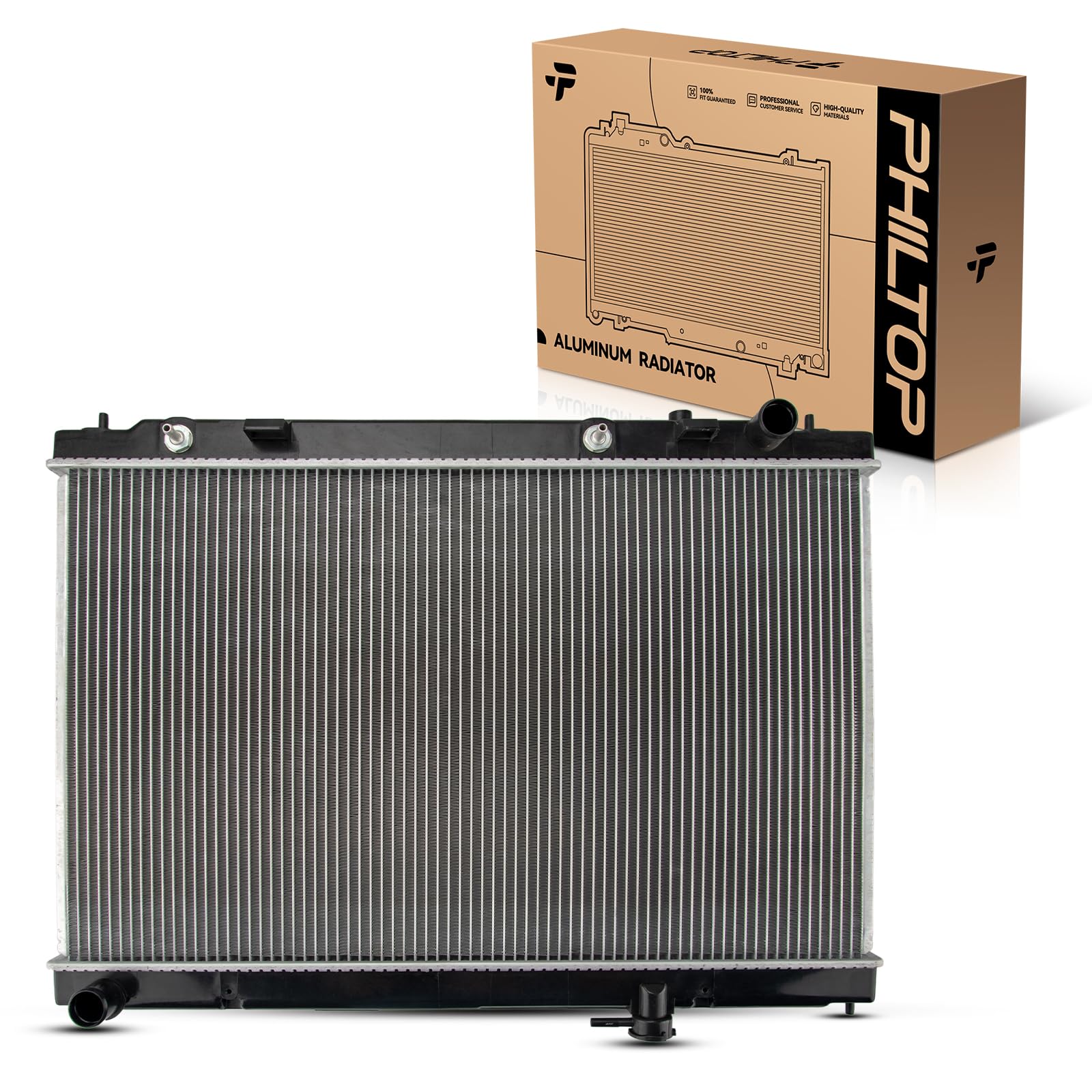 PHILTOP Automotive Replacement Engine Radiator for 2006-2008 M35 Transmission Oil Cooler Included