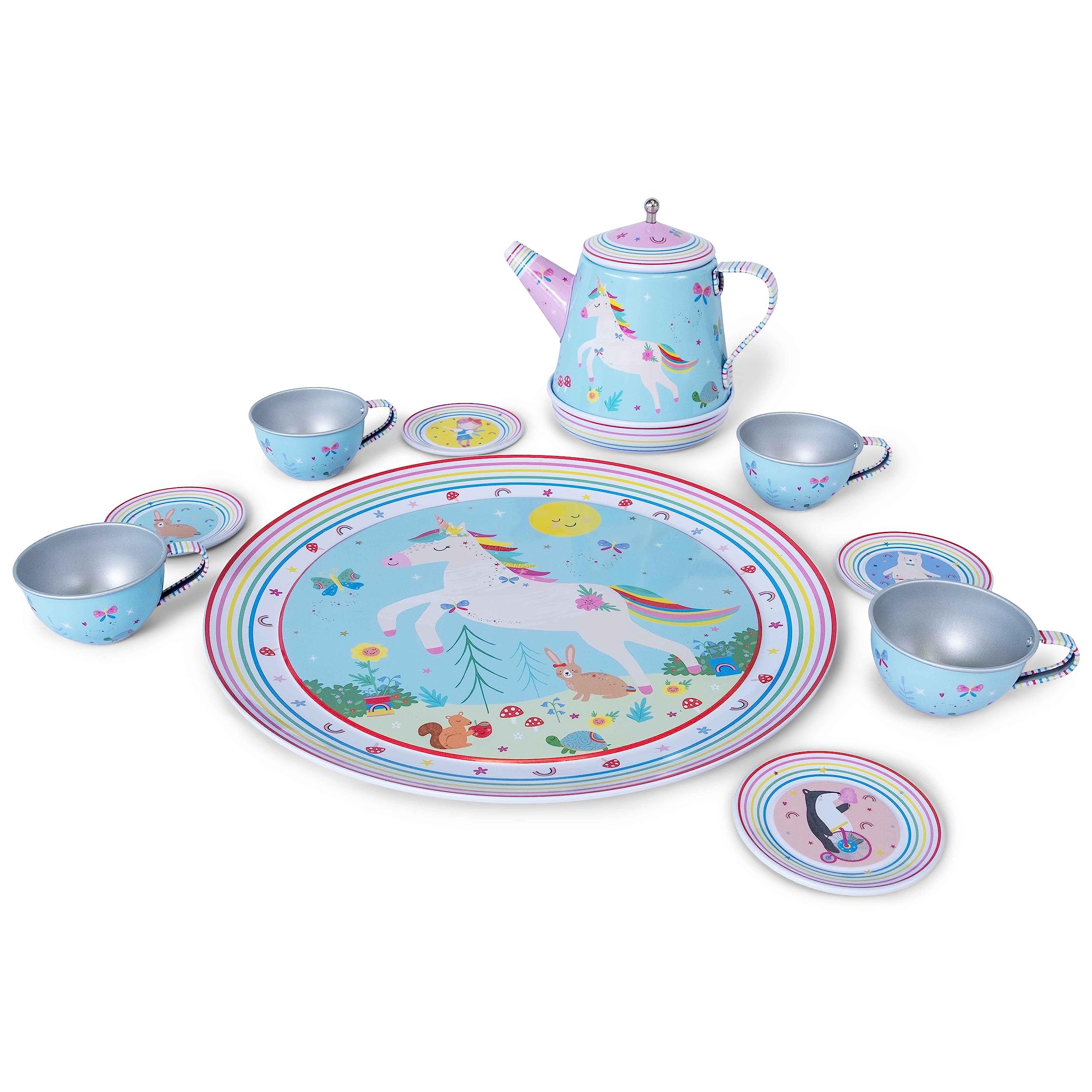 Amazon.com: Floss & Rock Rainbow Fairy Musical Tea Set for 3 Ages