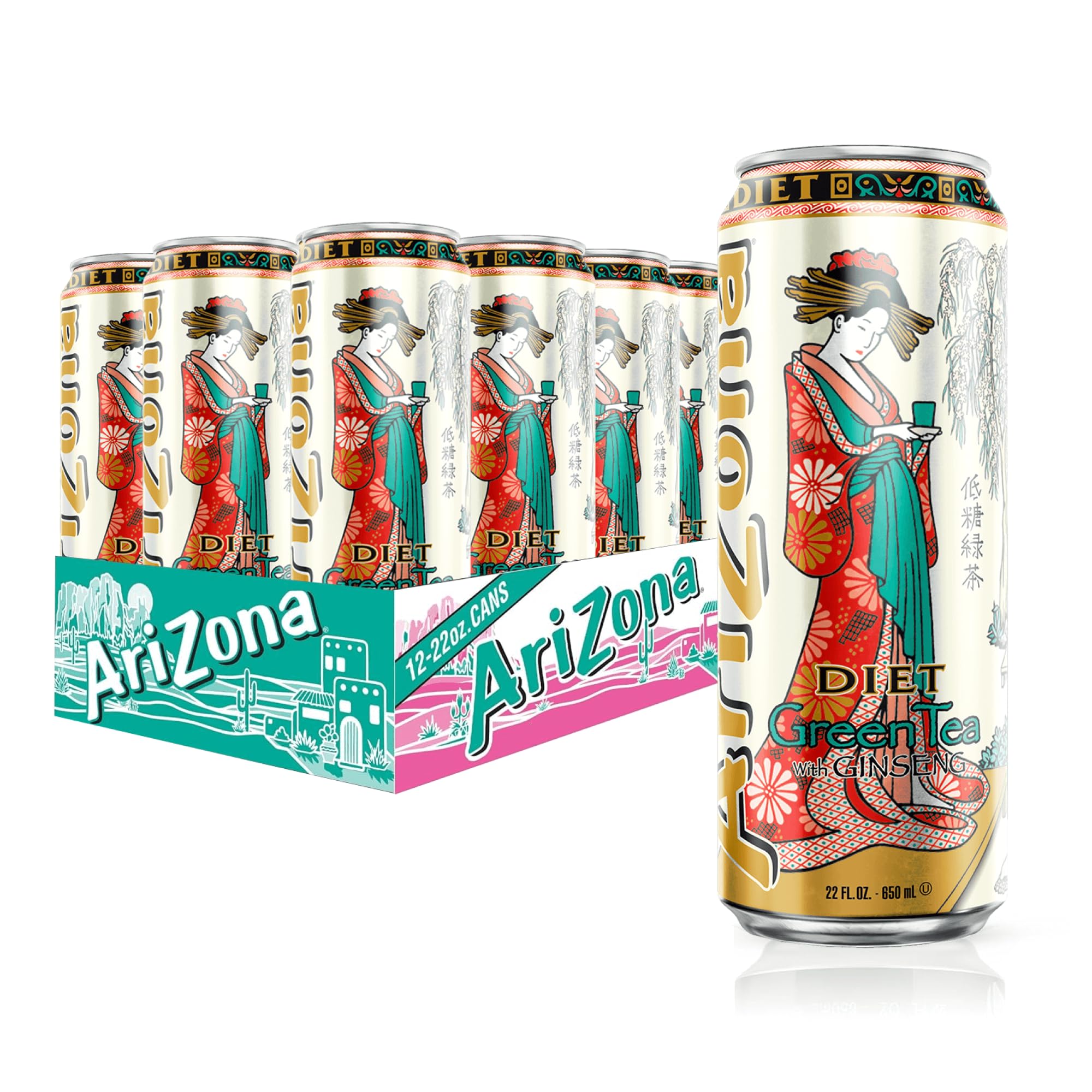 Arizona Diet Green Tea - Big Can, 22 Fl Oz (12 Pack) Diet Green Tea 22 Fl Oz (12 Pack)