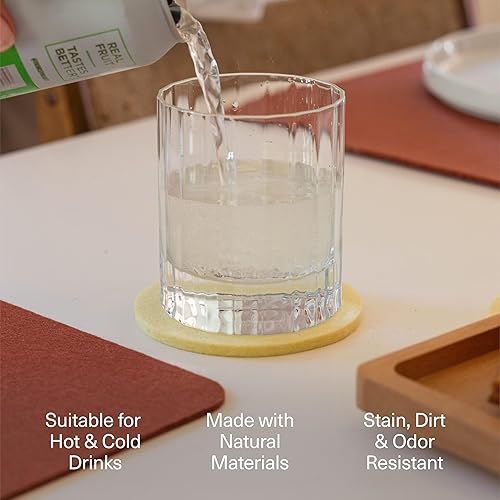 Miniatura 3 de Graf Lantz Posavasos redondo paquete de 4  fieltro marino