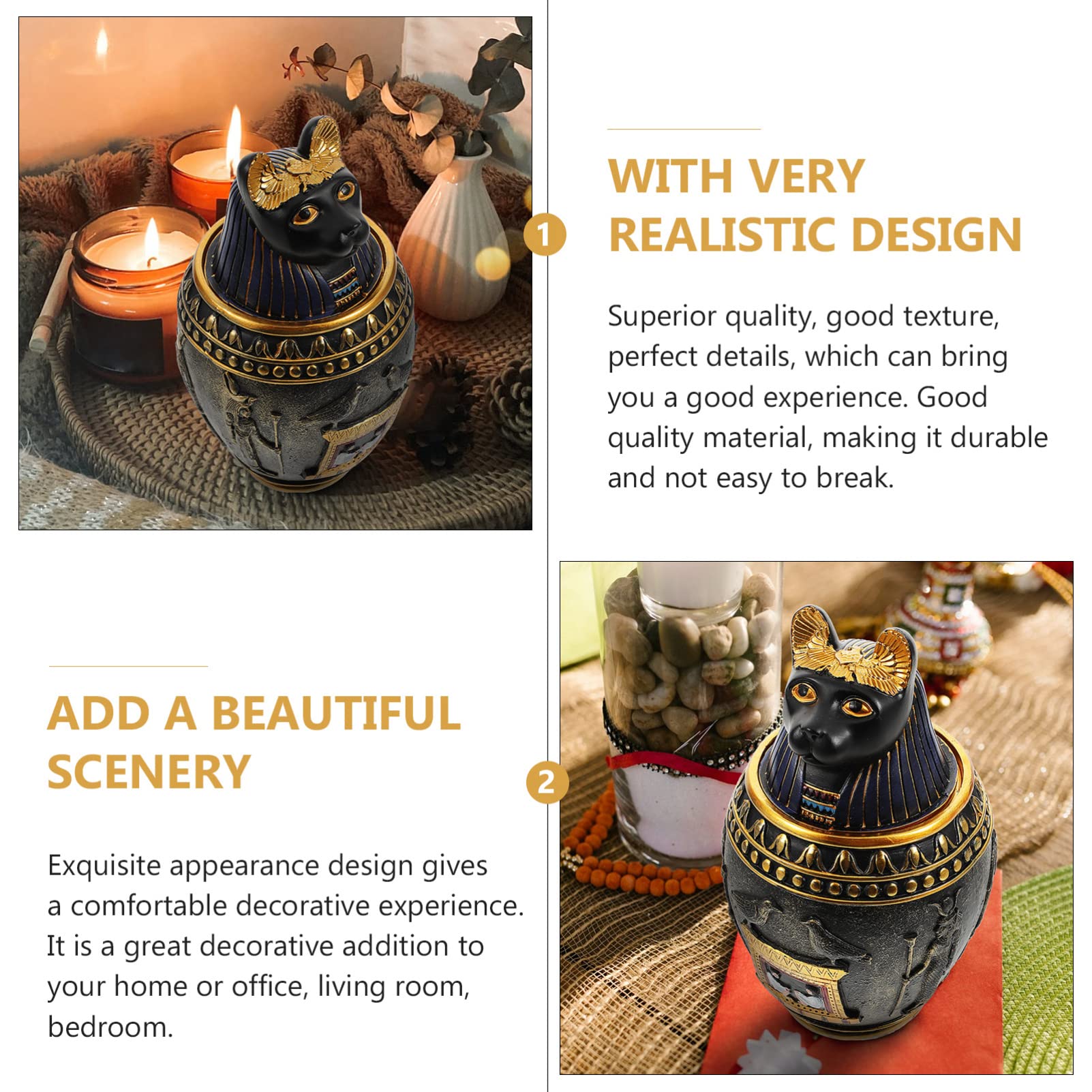 Amazon.co.jp: エジプトのカノピックジャーセット エジプトのファラオ