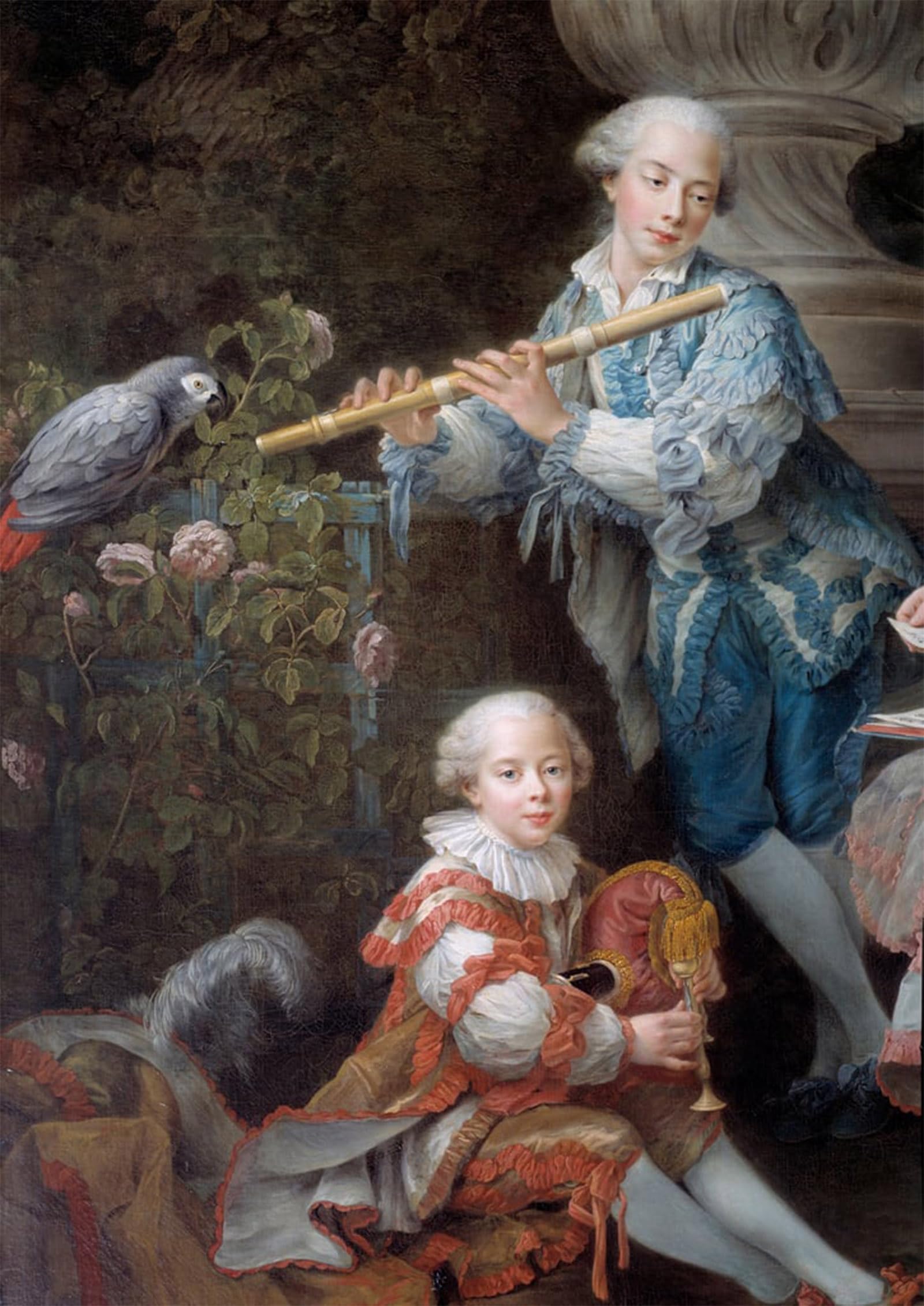 SERENDIPITP Vintage Wall Art Canvas Nordic Poster Canvas Print Picture the Family of Louis Francois Du Bouchet Marquis De Sourches by Francois Hubert Drouais Wall Art Poster for Home Decor 60x90cm