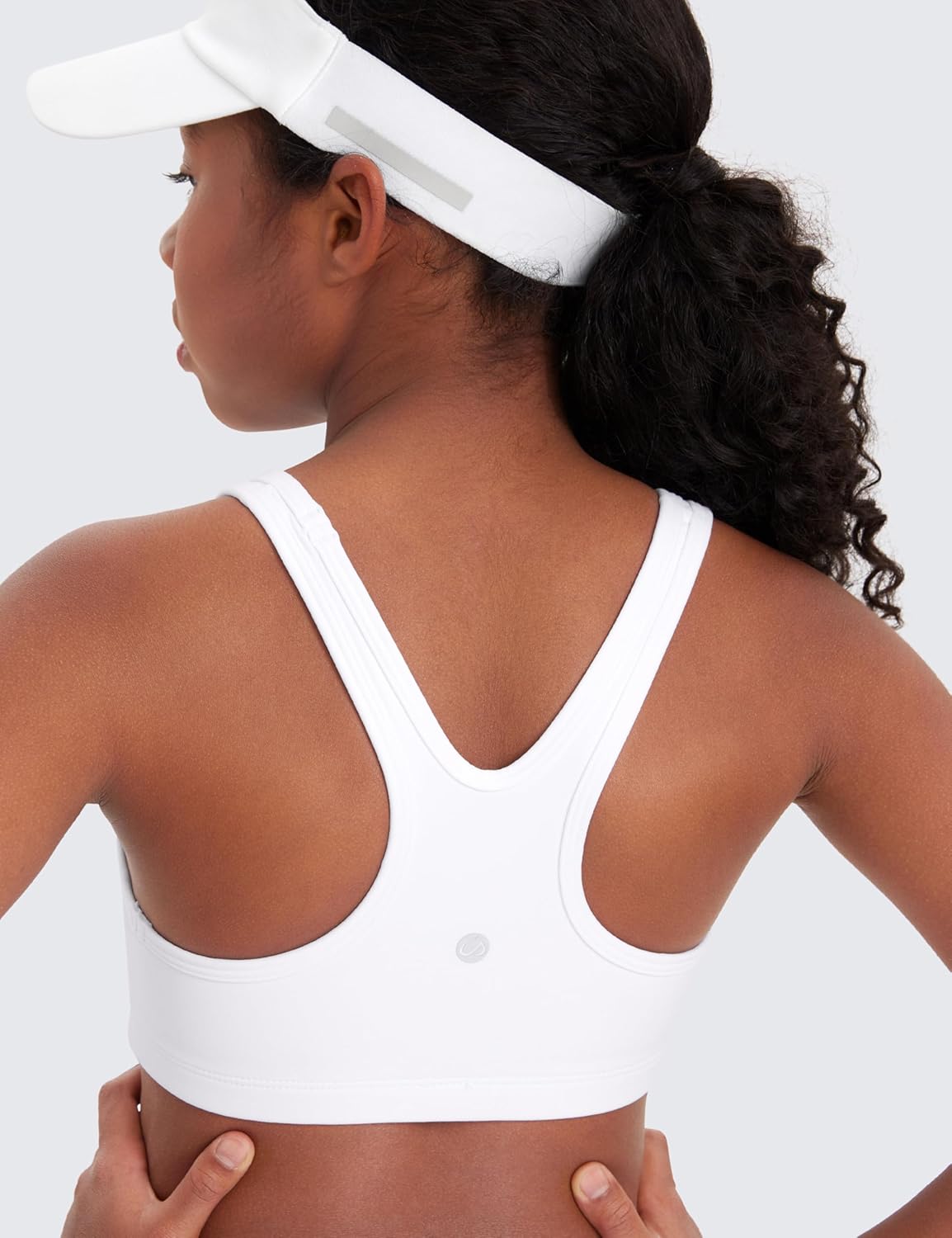 CRZ YOGA Girls Butterluxe Racerback Sports Bra - Yoga Athletic Casual Tops Scoop Neck Padded Crop Kids Teen - Image 5