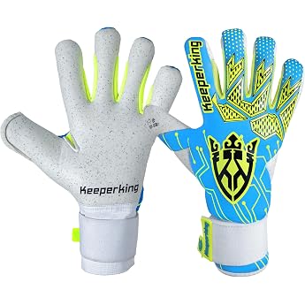 Keeperking Torwarthandschuhe f r Erwachsene Fu ballhandschuhe Herren Innennaht Profi Grip 4mm Fester Sitz Unisex Jonior