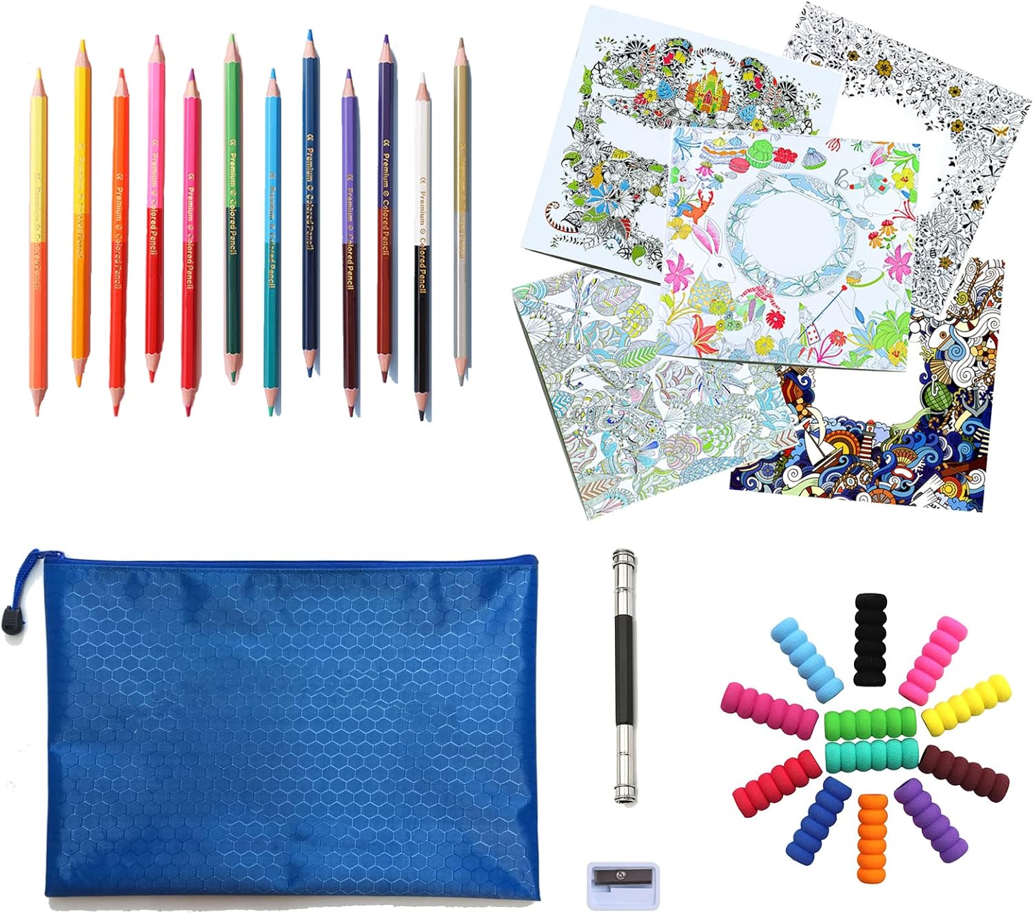 Colored Pencils for Coloring Books, 32pcs Art Supplies Kit