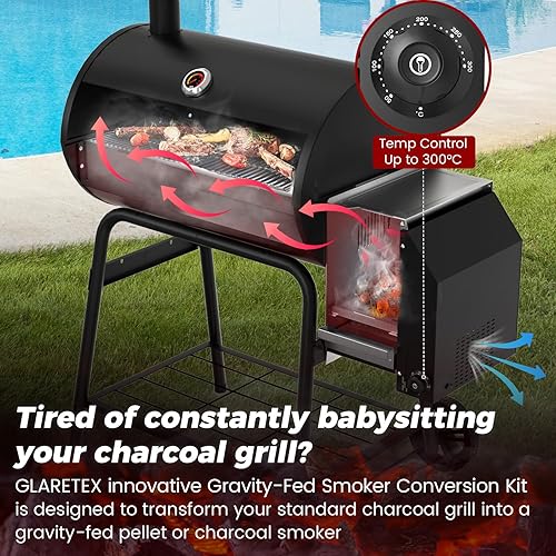 Miniatura 2 de Gravity Smoker Side Firebox Kit de reequipamiento para Char Criller Carbón Barril Parrilla Parte para Master Forge Chargriller Offset Madera Pellet