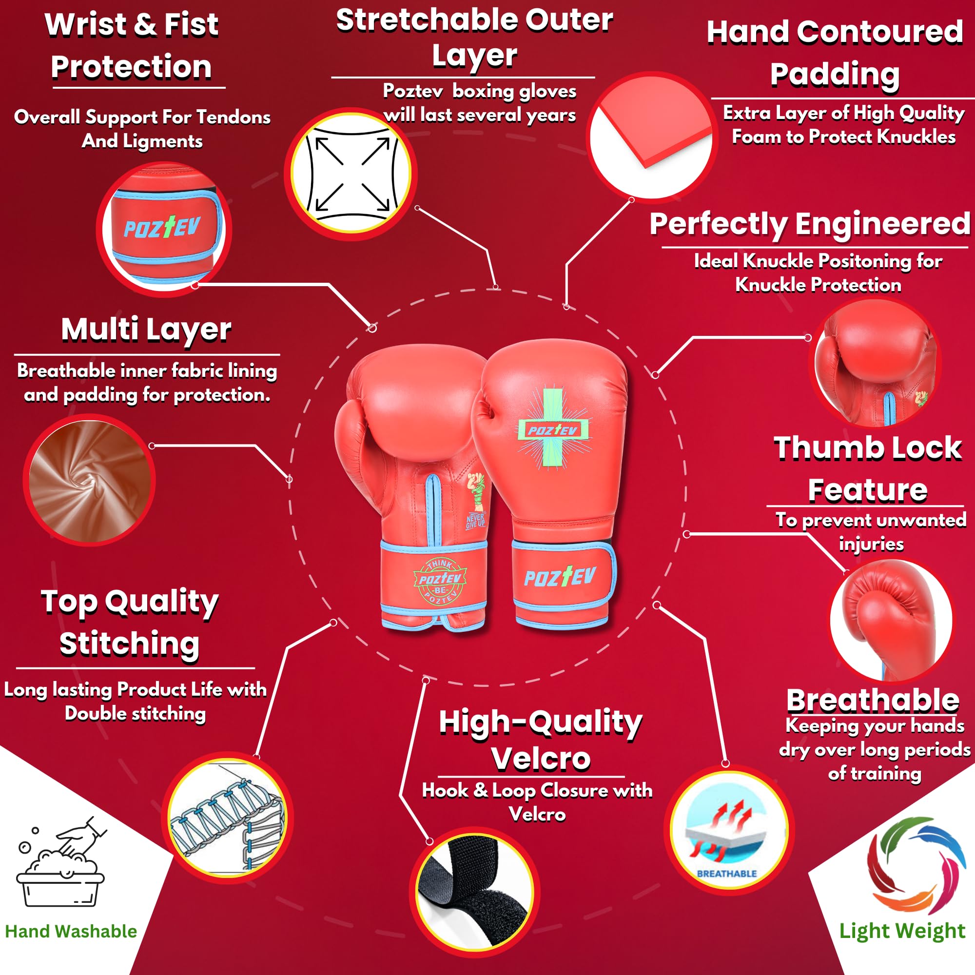 Rękawice bokserskie dla mężczyzn i kobiet, profesjonalne rękawice treningowe do sparingów, trening ciężkich toreb - Muay Thai Focus Mitts worek bokserski idealny do rękawic MMA i kickboxingu