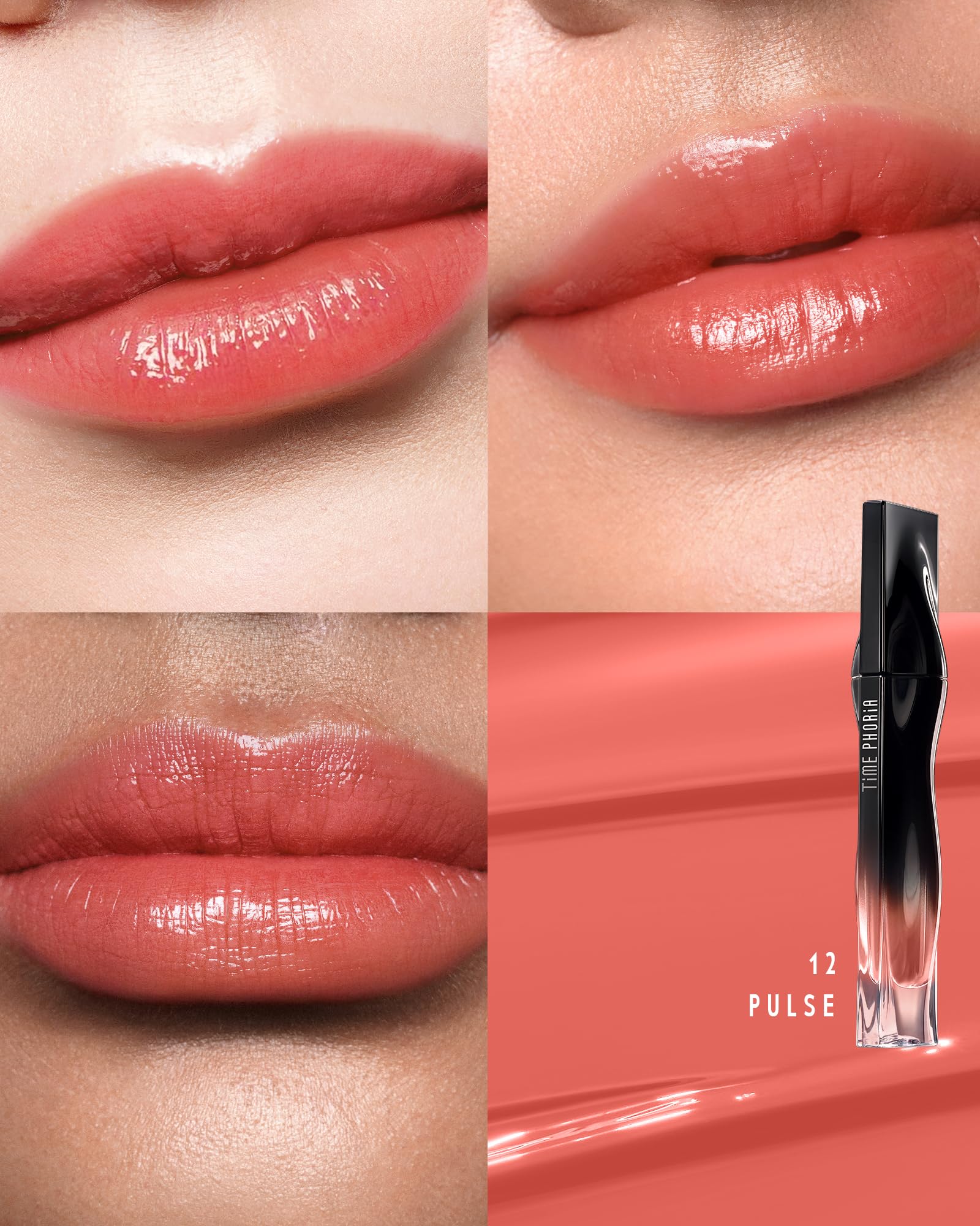 TIMEPHORIA STELLAR DUST LIP STAIN-Long Lasting, Waterproof and Transferproof Lip Tint, Glossy Finish Lip Gloss, Lightweight Lipstick, High Coverage, Vivid Color (12 PULSE)