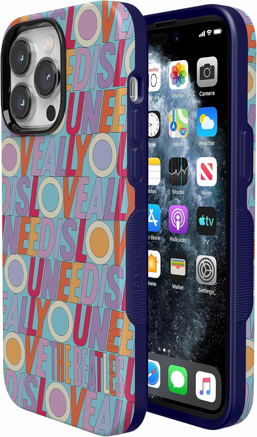 Casely iPhone 14 Pro Case | All You Need is Love | Beatles | Bold Protective Design | Compatible with MagSafe