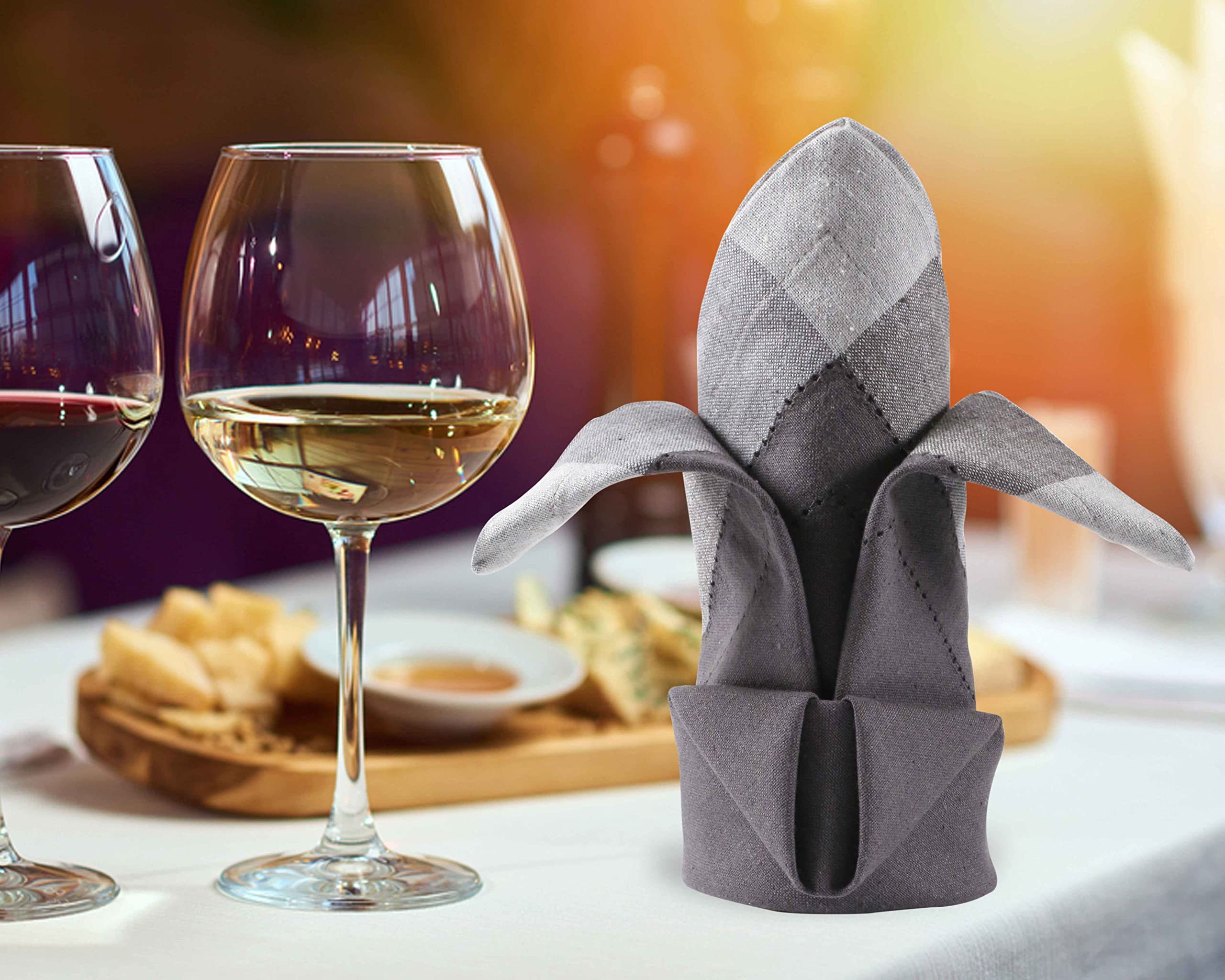 HOMIDATE Servilletas de tela lavables a máquina, reutilizables, para bodas, fiestas y decoración de mesa