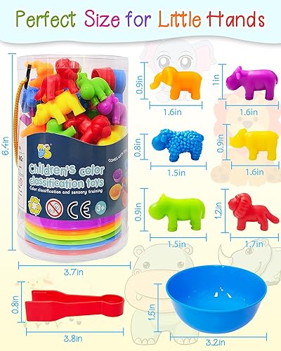 Miniatura 6 de Yetonamr Juguetes Montessori de animales para niños y niñas de 3, 4 y 5 años, actividades de aprendizaje preescolares para niños de 2 a 4 años, 3-5,