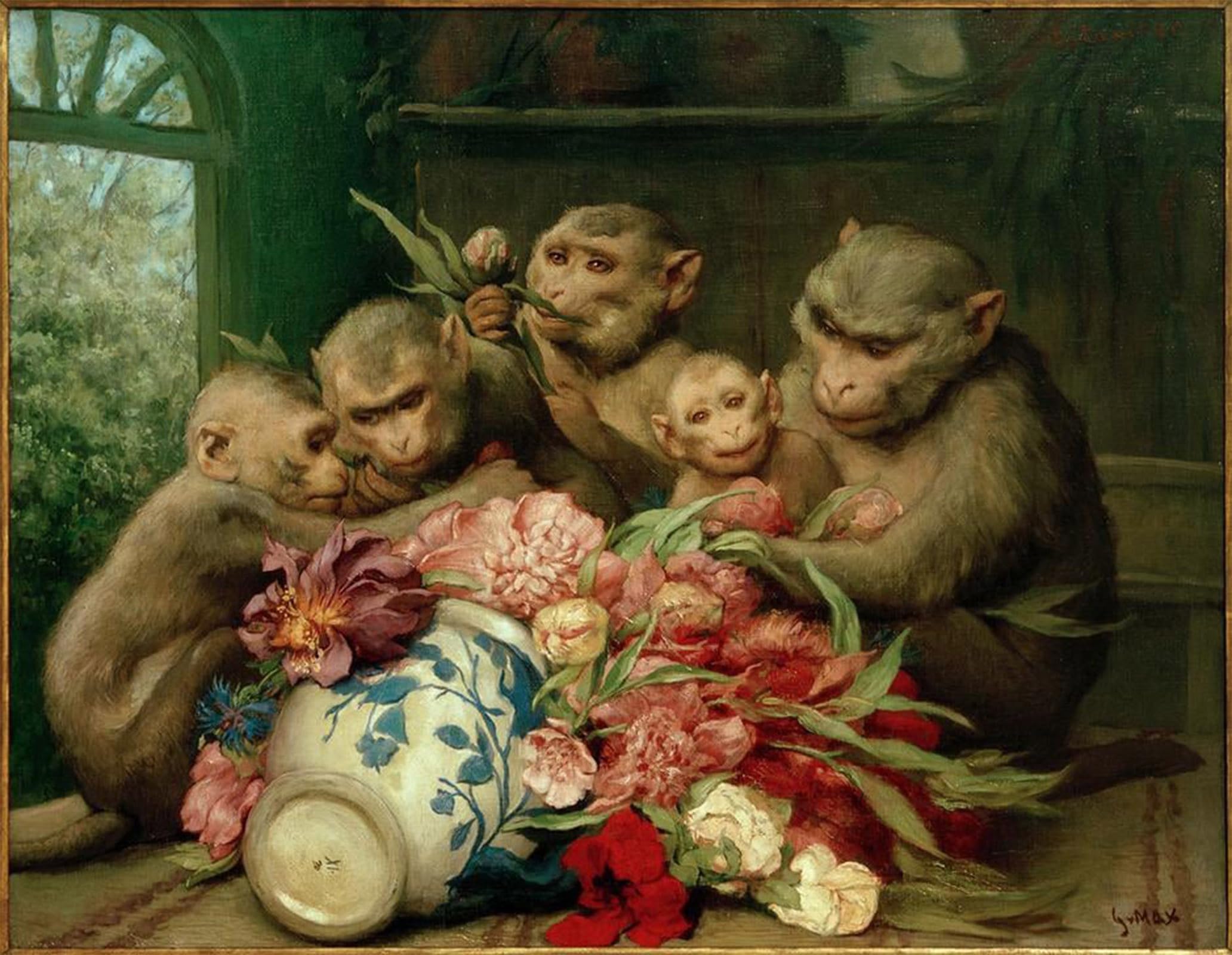 POSTERIIk Famous Modern Artwork Art Mural Botaniiker by Gabriel Cornelius Ritter Von Max Oil Paintings Pictures for Home Decor 60x90cm