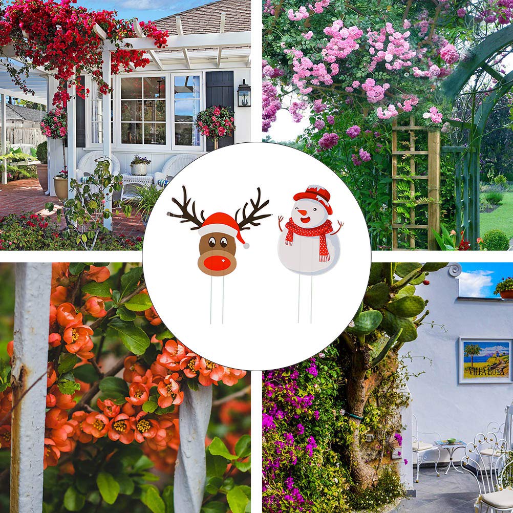 Lustige Weihnachts-Deko Für Draußen: 2 Schilder Mit Weihnachtsmann & Schneemann Für Garten & Terrasse, Inkl. Pfahl