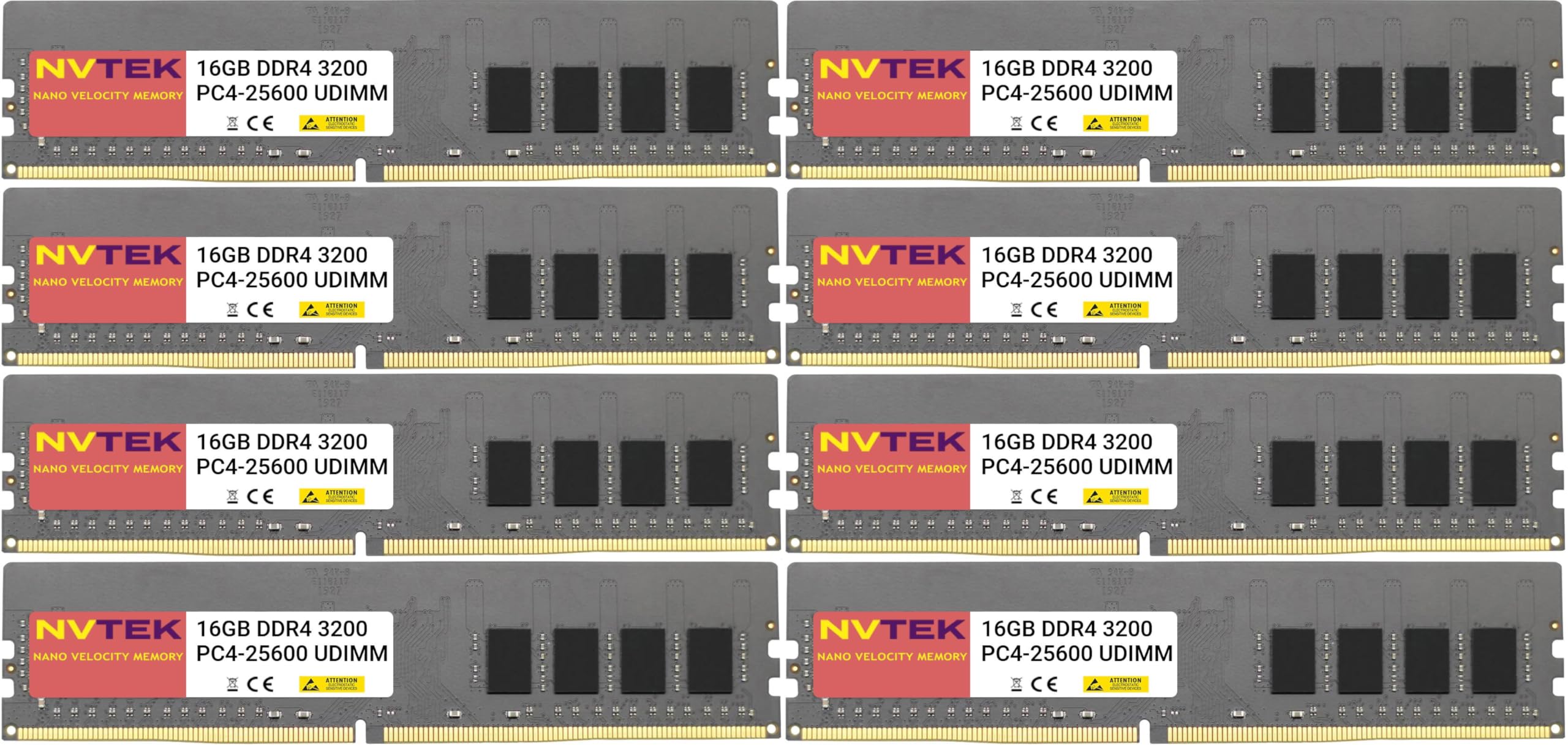 Amazon.co.jp: NVTEK 128GB (8X16GB) DDR4 3200MHz PC4-25600 UDIMM 