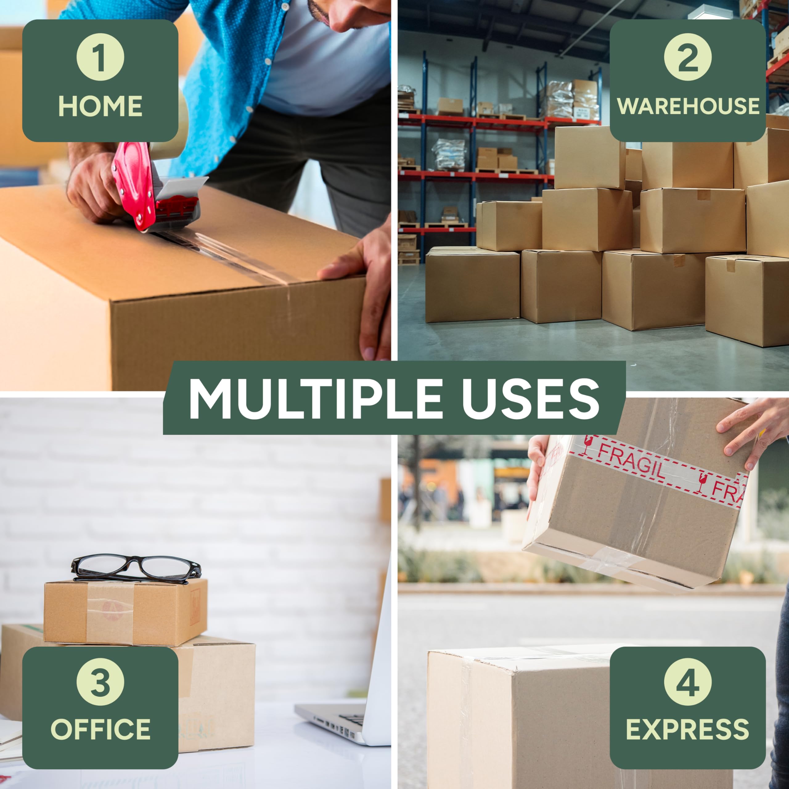 Zuvo Heavy Duty Tape Gun and Dispenser with 6 Clear Packaging Tapes Clear Packaging Tape 44mm X 66m — view 4