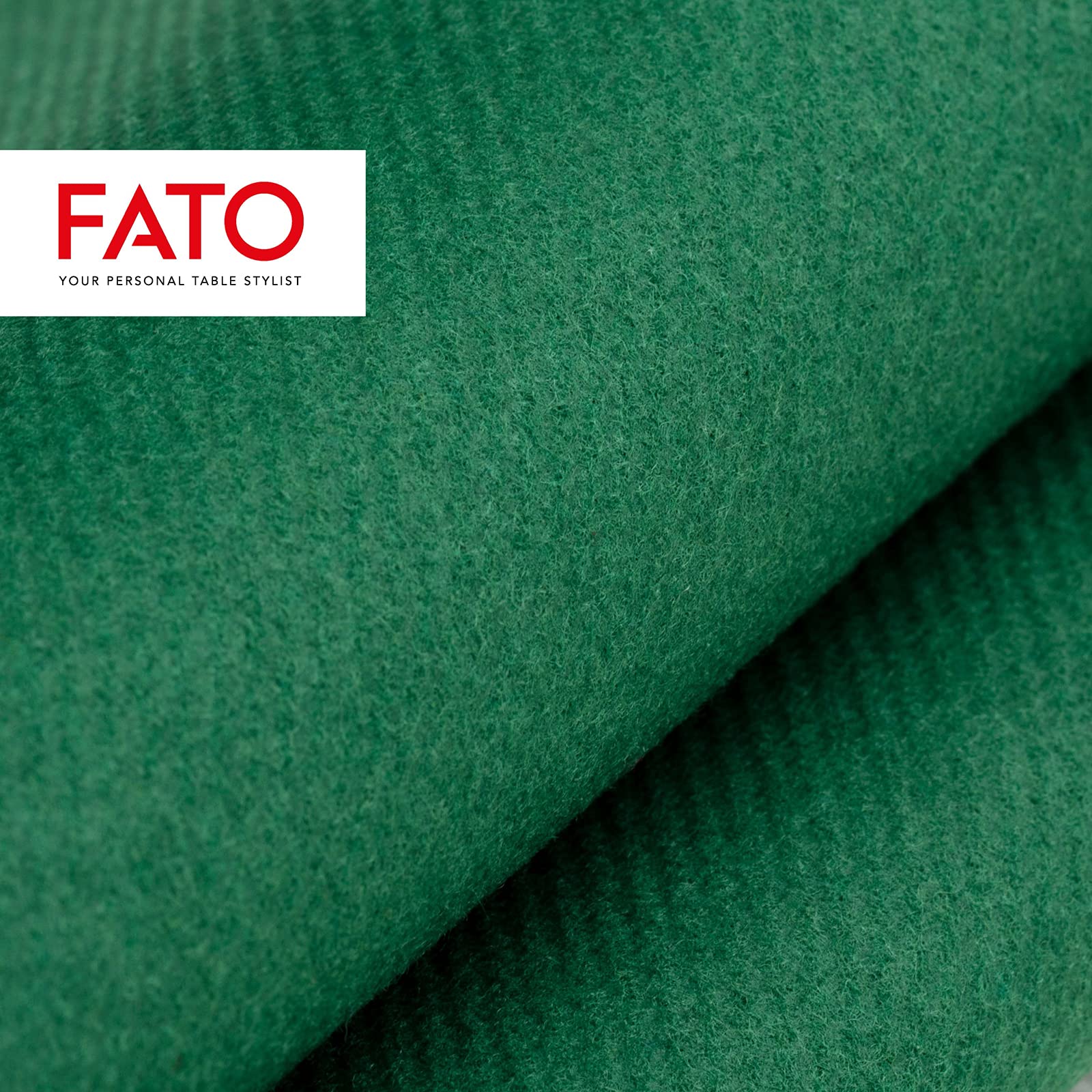 FATO - Table Runner, Fabric Effect, Size 0.4x24m, Pre-cut every 1.2m, Pack of 20 Runner, Dry Paper, Airliad,, Forest Green - Image 2