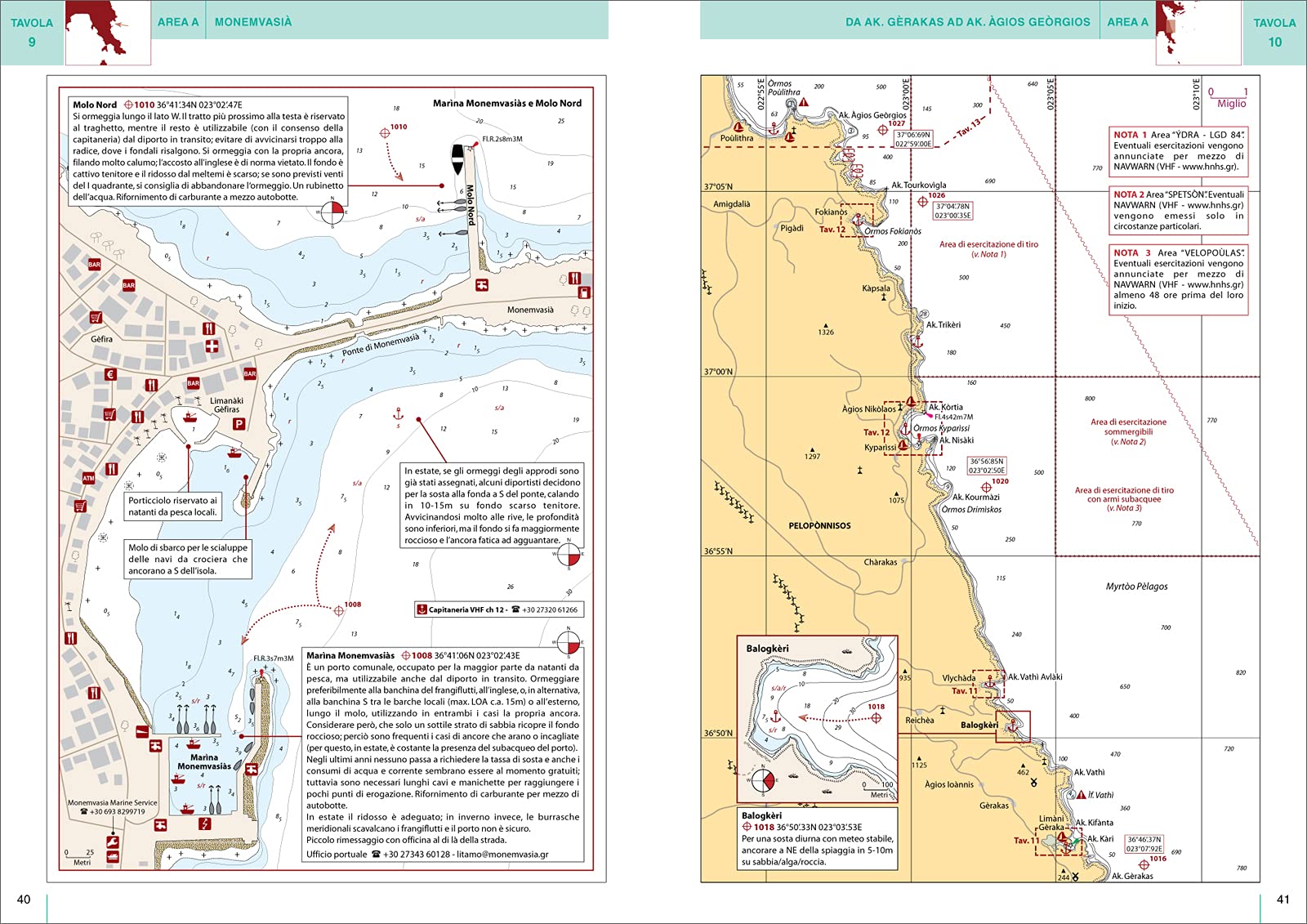 Grecia Egea. Peloponneso orientale, golfo di Saronico, Cicladi. Portolano cartografico (Vol. 7)