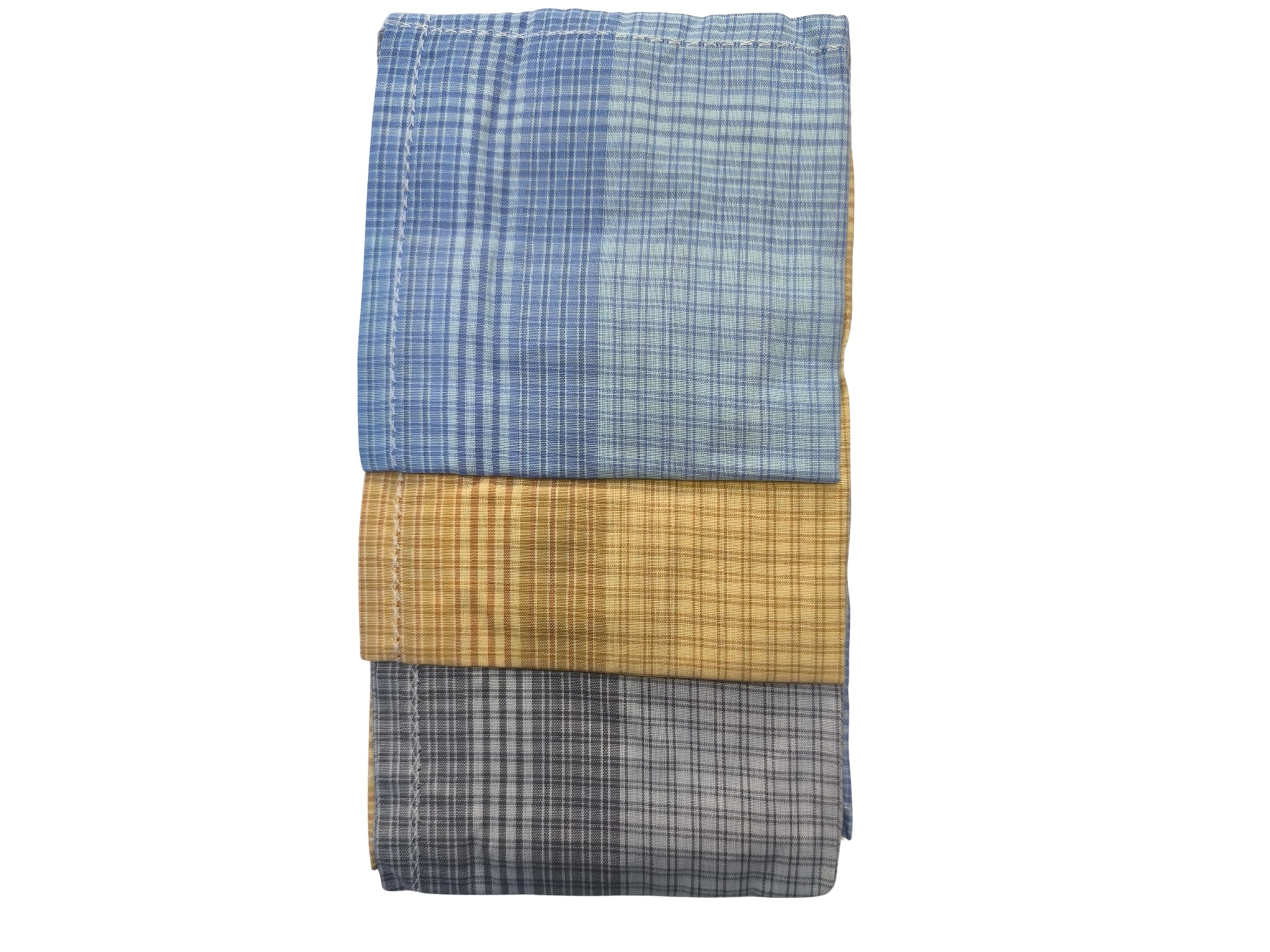 Shri Bhargavas -Men's Cotton Handkerchiefs Pack of 12 Multicolored Checks Casual Style - Size 43 * 43 cm-image-46