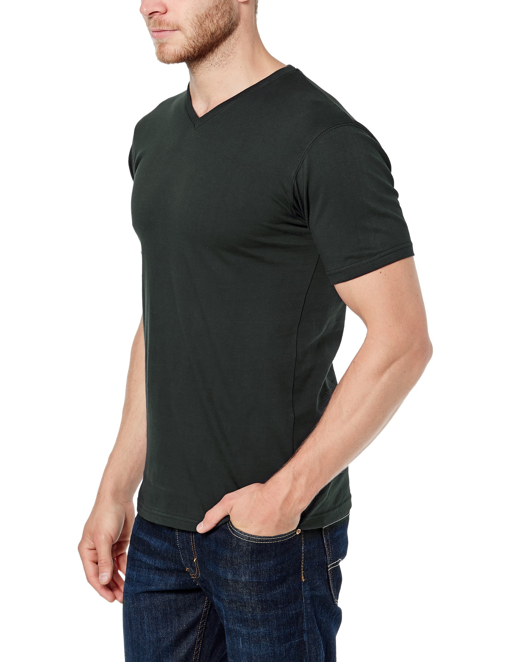 Lower East Basic T-Shirts mit V-Ausschnitt für Herren 3er I 5er I 10er Pack aus 100% Baumwolle in vielen Farben