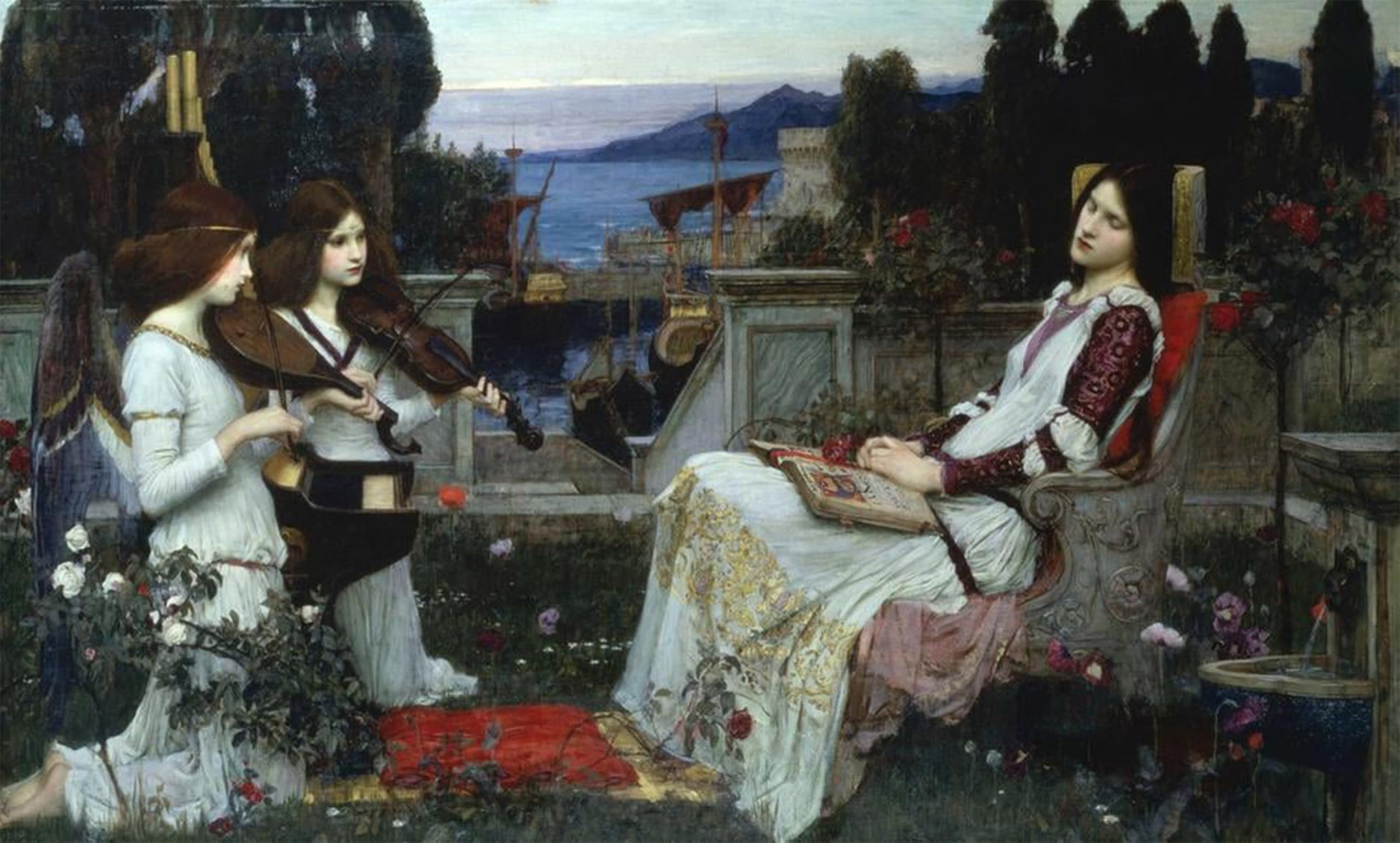 SERENDIPITP Vintage Wall Art Canvas Nordic Poster Canvas Print Picture Portrait of a Girl by John William Waterhouse Wall Art Poster for Home Decor 60x90cm