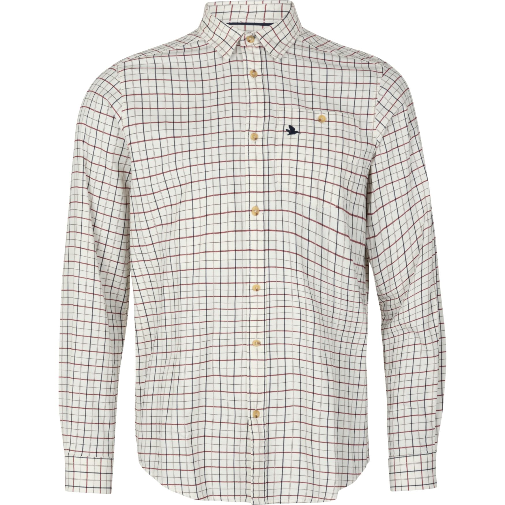 Seeland Men's Gold Flame Check Shooting Shirt | Professional Hunting Clothes & Equipt | Scandinavian Quality Made To Last | L