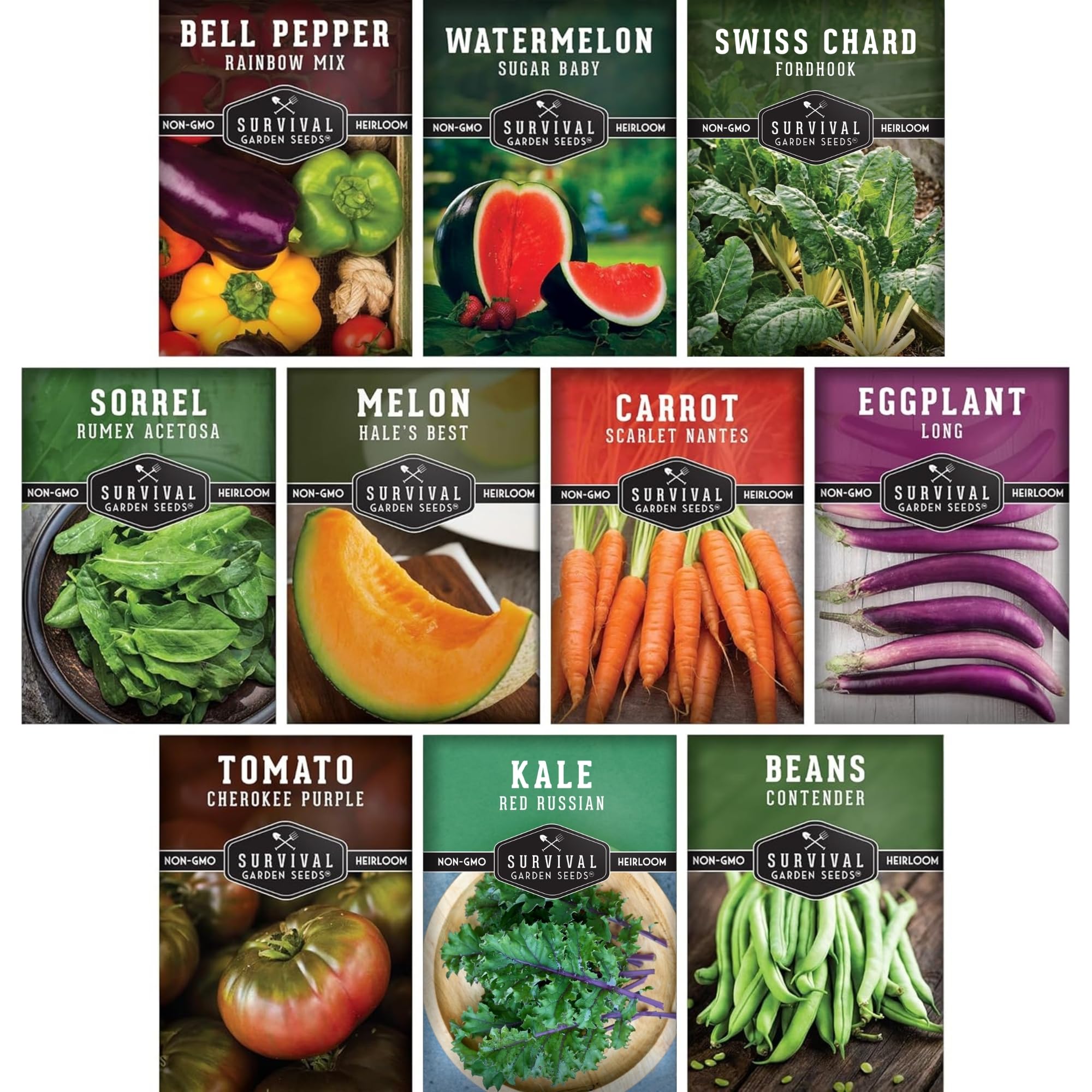Heat & Drought Tolerant Vegetable Seeds - 10 Variety Pack