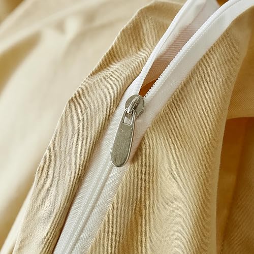 Miniatura 4 de YuHeGuoJi Juego de funda de edredón botánica tamaño Queen, 100 % algodón, 3 piezas, 1 funda de edredón floral con plantas blancas de granja con