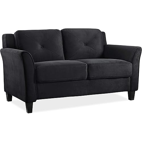 Lifestyle Solutions Harrington Loveseat, Black