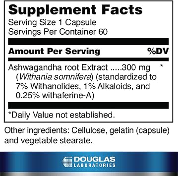 Douglas Laboratories Ayur-Ashwaganda (Indian Ginseng), 60 Capsules