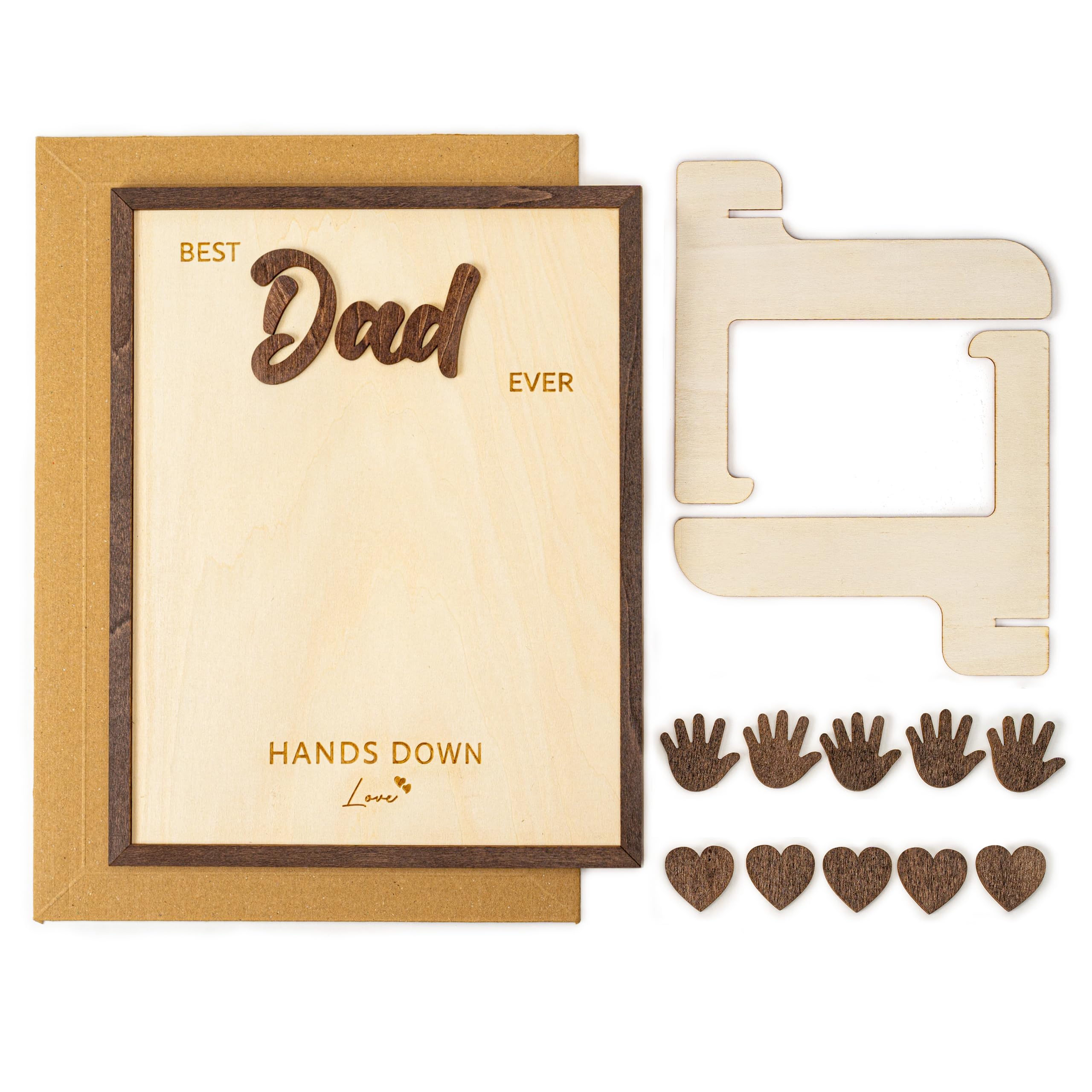 10" Gifts for Dad from Kids Custom fathers day Best Dad Ever gifts Hands down sign - Personalized Fathers Day Dads Gift from kids daughter son, First fathers day Daddy gift for new dad / Birthday